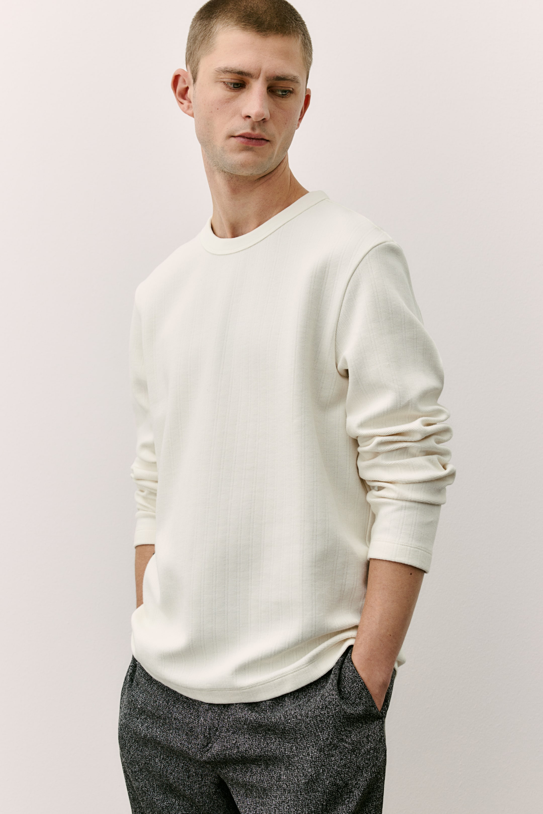 Regular Fit Long-Sleeved Jersey Shirt