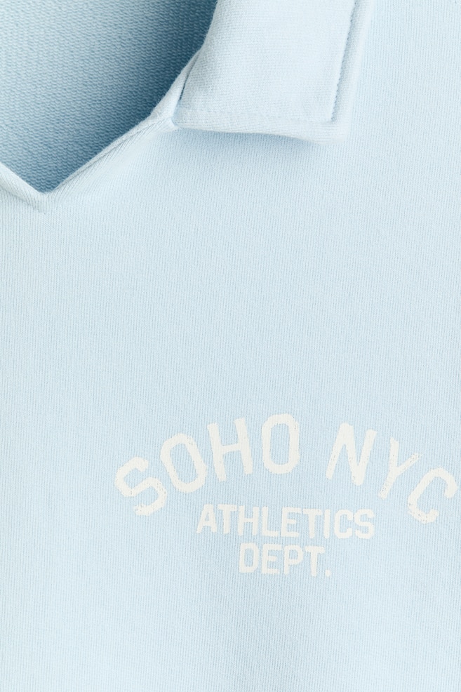 Oversized Rugby Sweatshirt - Light blue/Soho NYC/Washed black/Soho NYC - 3