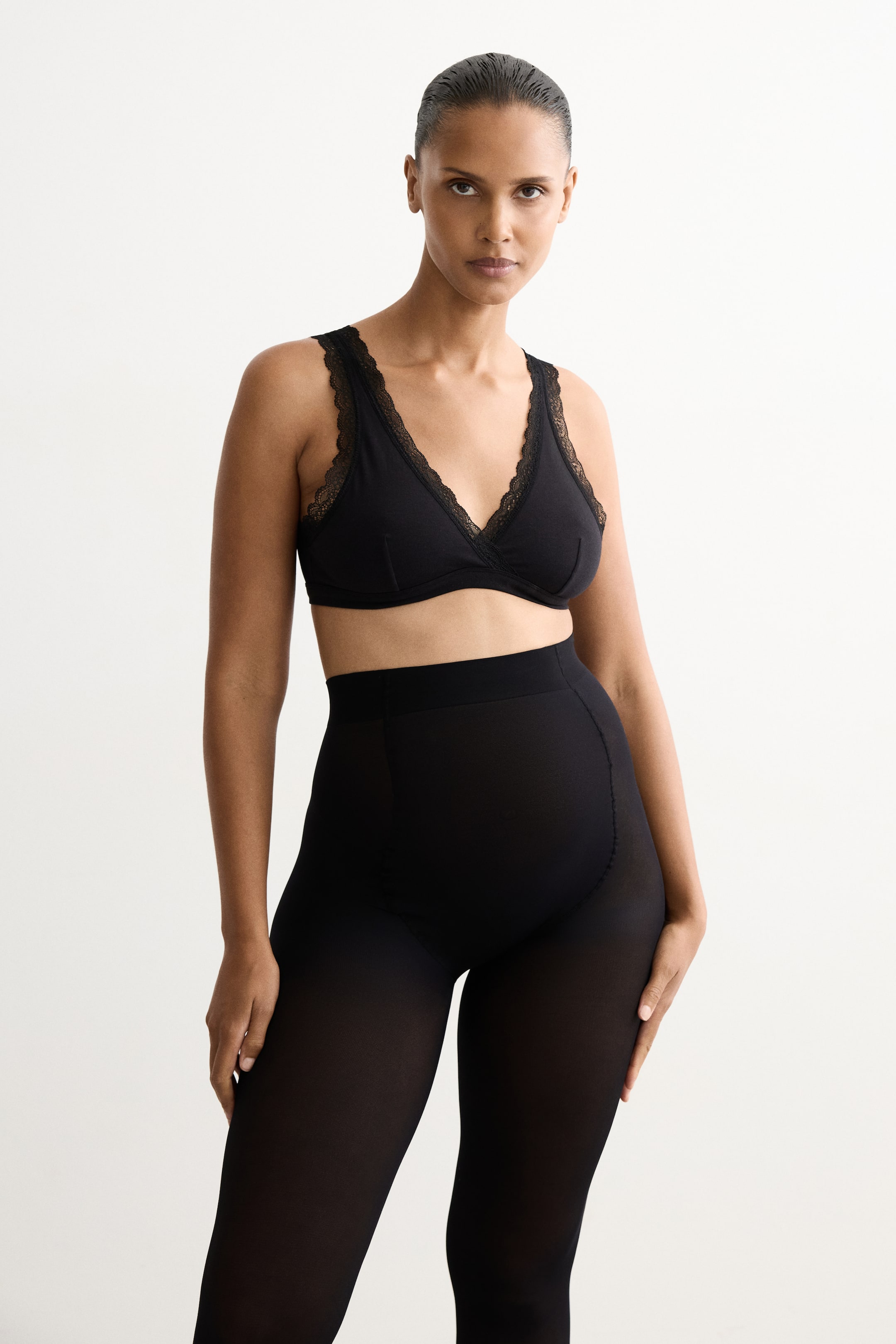 View larger image: MAMA 2-pack tights 40 denier with Lycra® - Black - Ladies | H&M GB 1