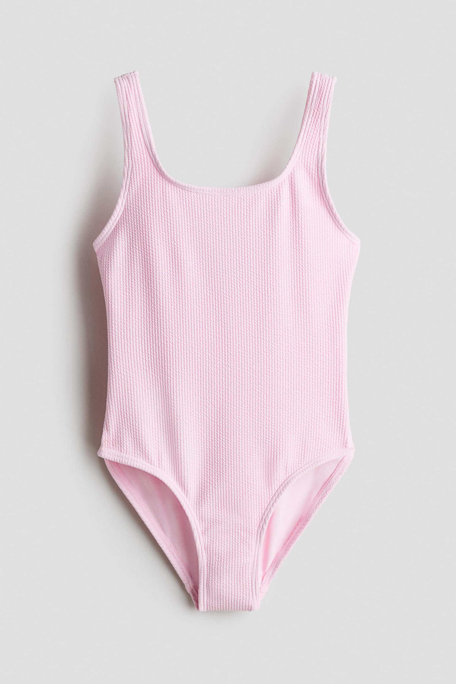 Ribbed swimsuit - Light pink/Dark blue/Black
