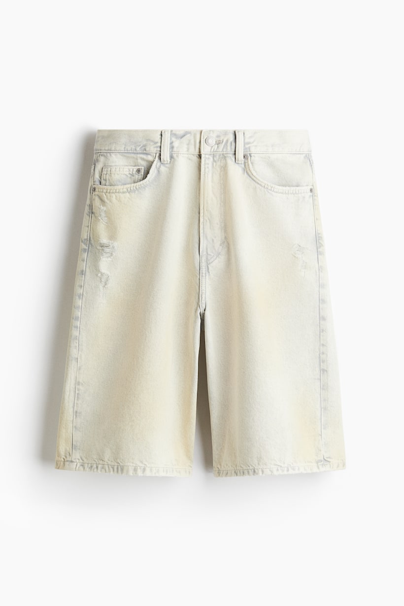 Men's Denim Shorts Jorts, Baggy Ripped H&M GB