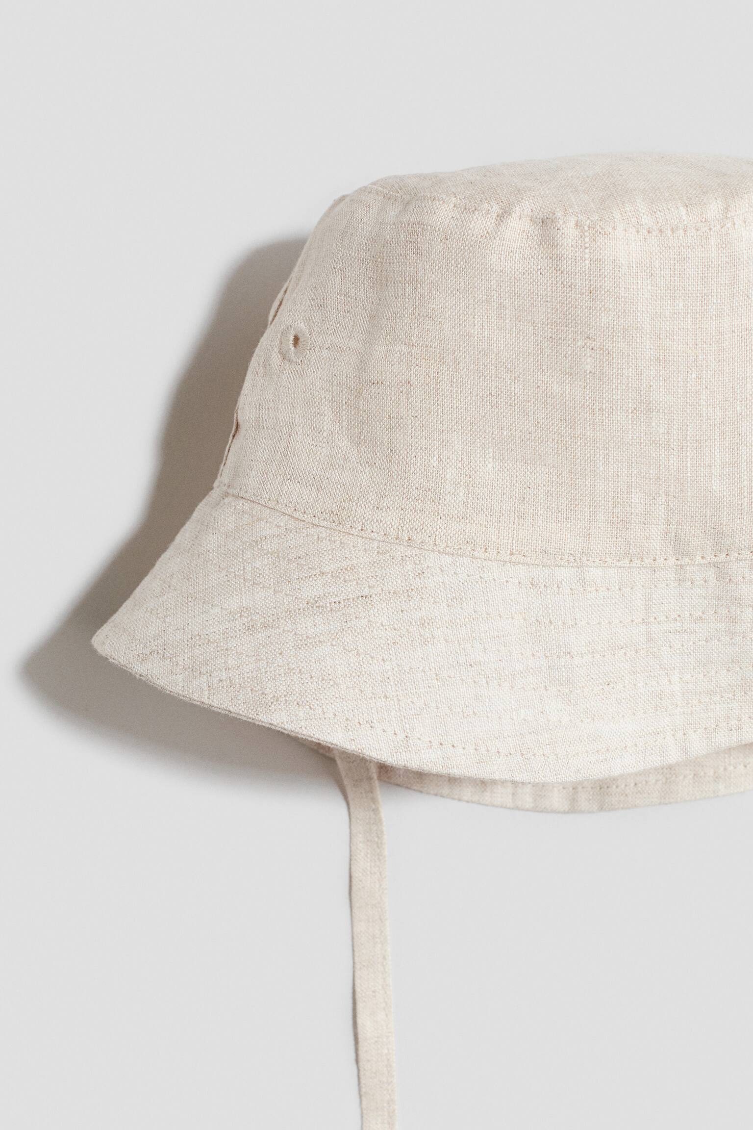 Linen bucket hat - Light beige - 2