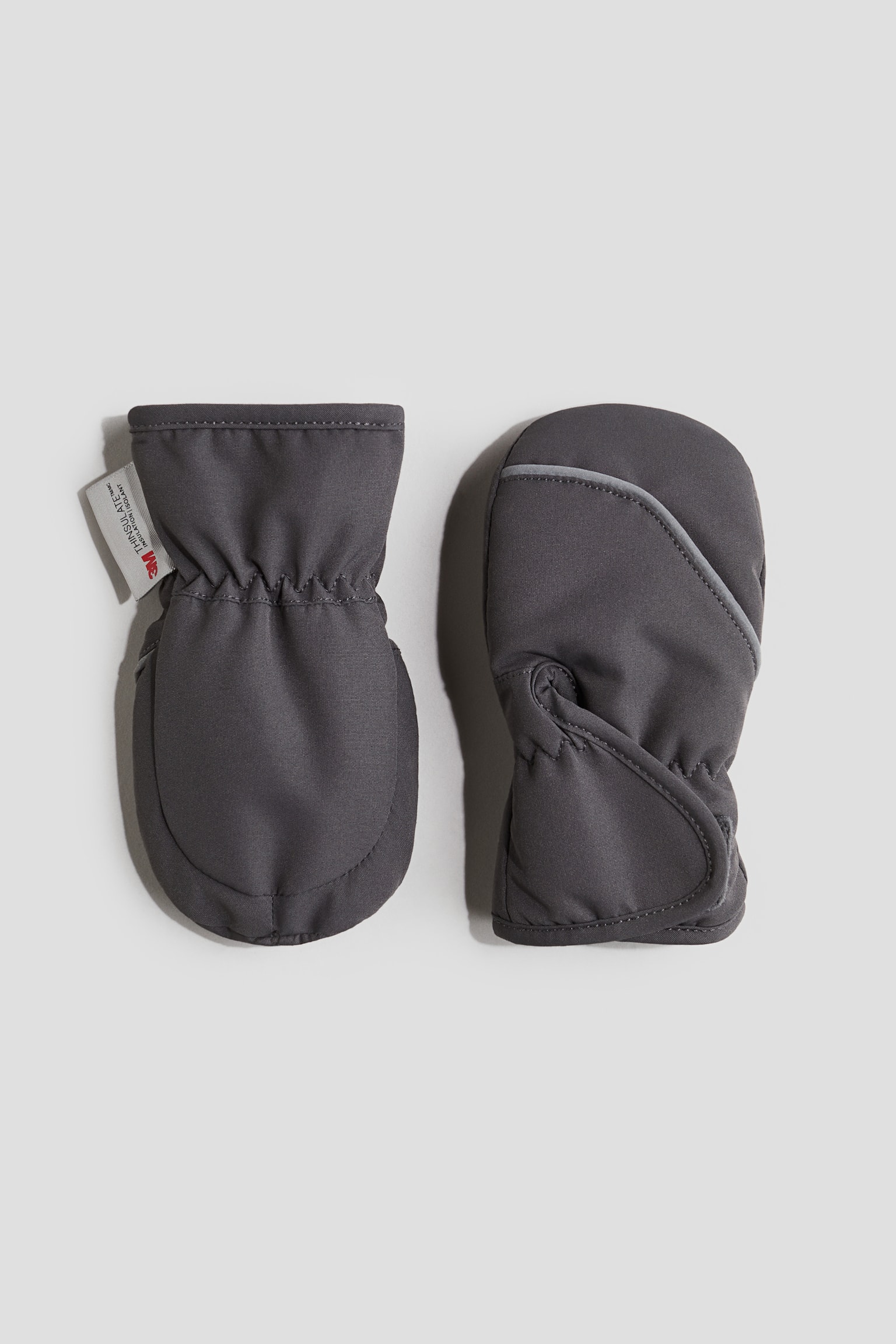 Water-repellent mittens - Dark grey/Pink - 1