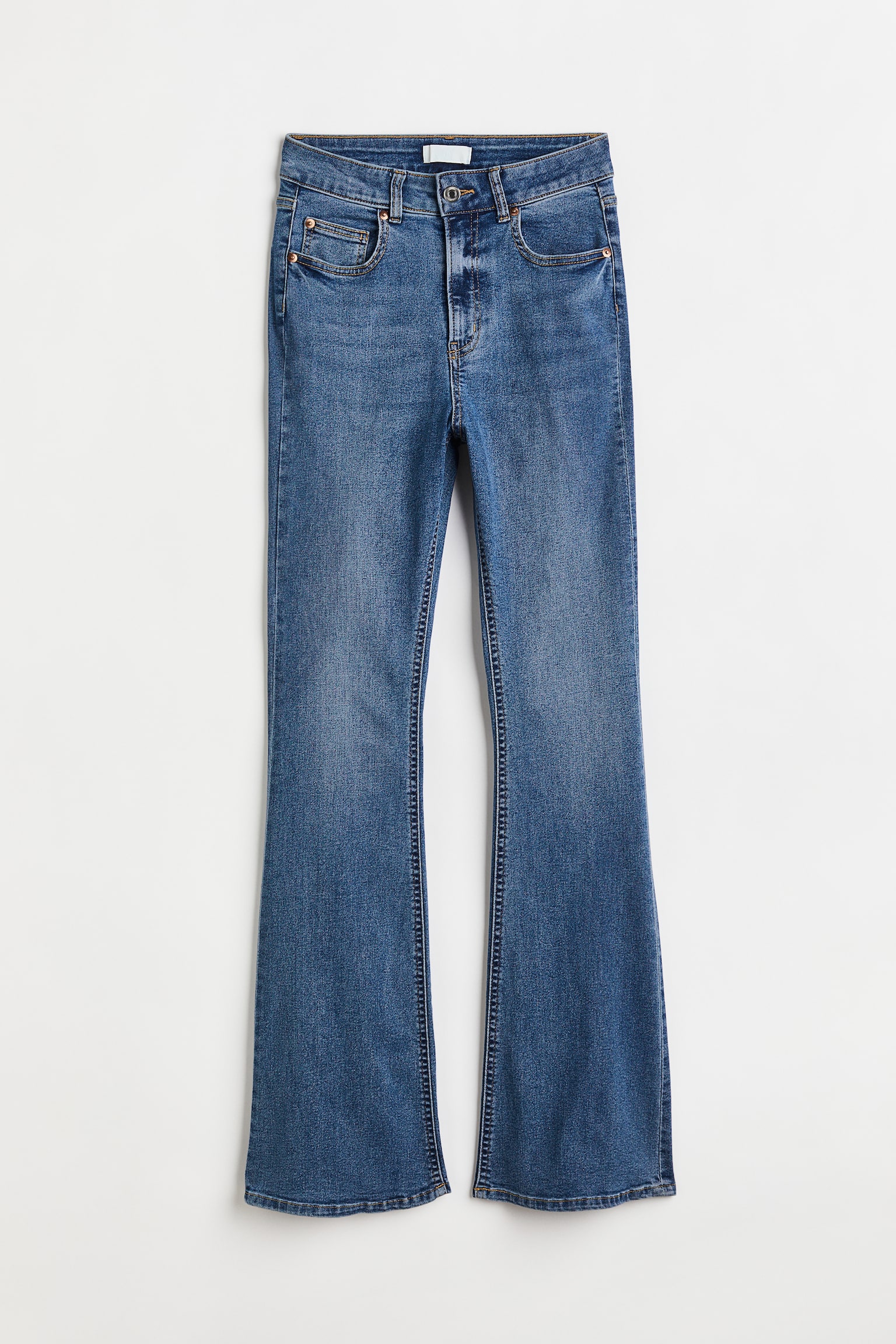 Flared High Jeans - Denim blue - 1