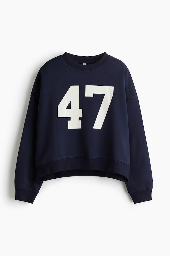 Felpa oversize - Blu navy/47 - 1
