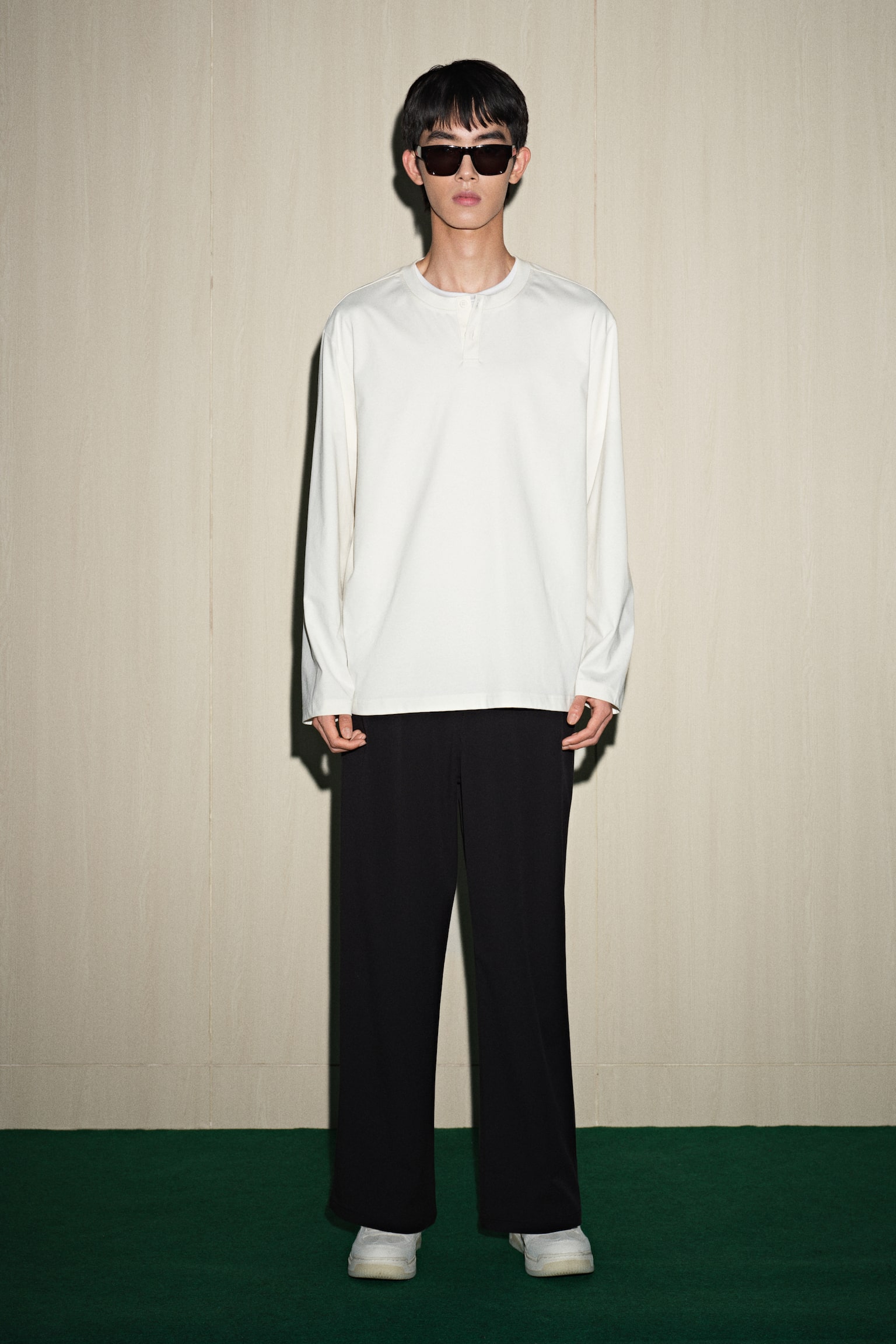 寬鬆長褲 - 黑色/灰色 - 6