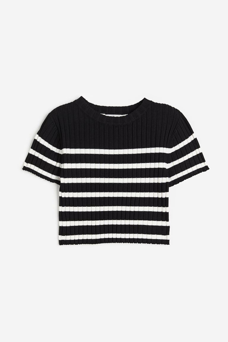 Haut Crop Top H&M Multicolore Tricoté – Taille S Junior – Neuf Sans étiquettes