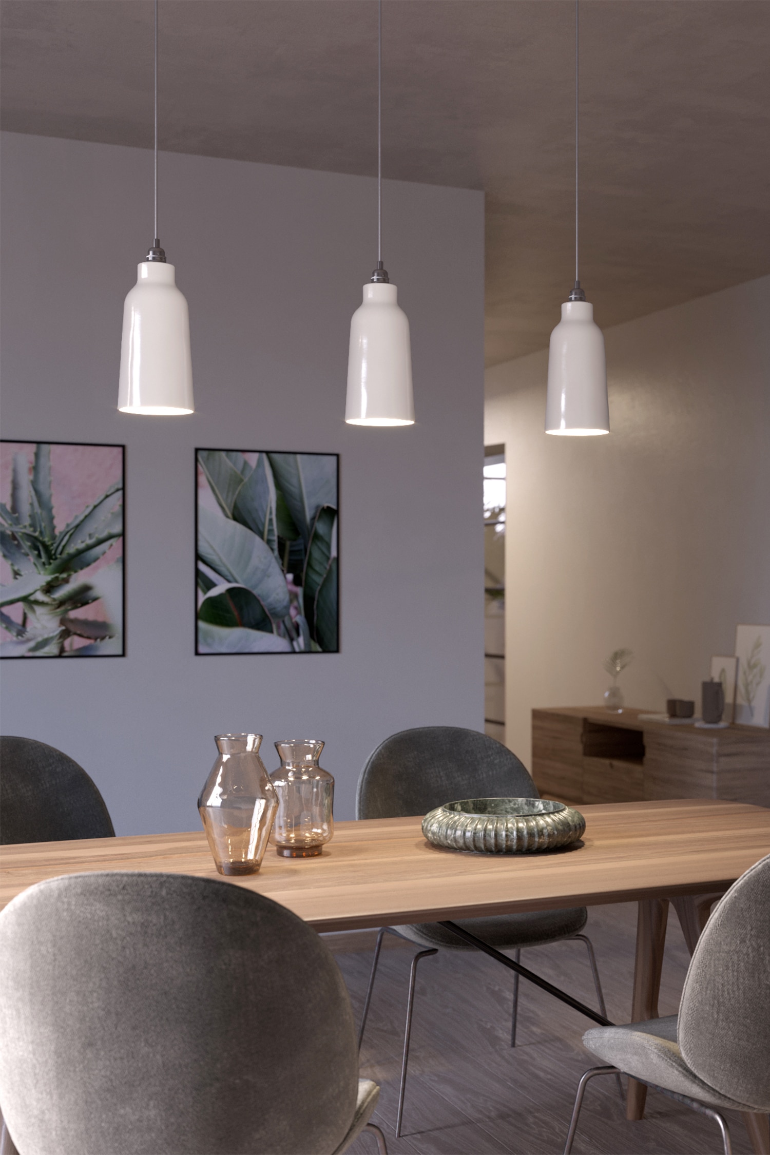 Lampa Z Kloszem Bottiglia - Biały