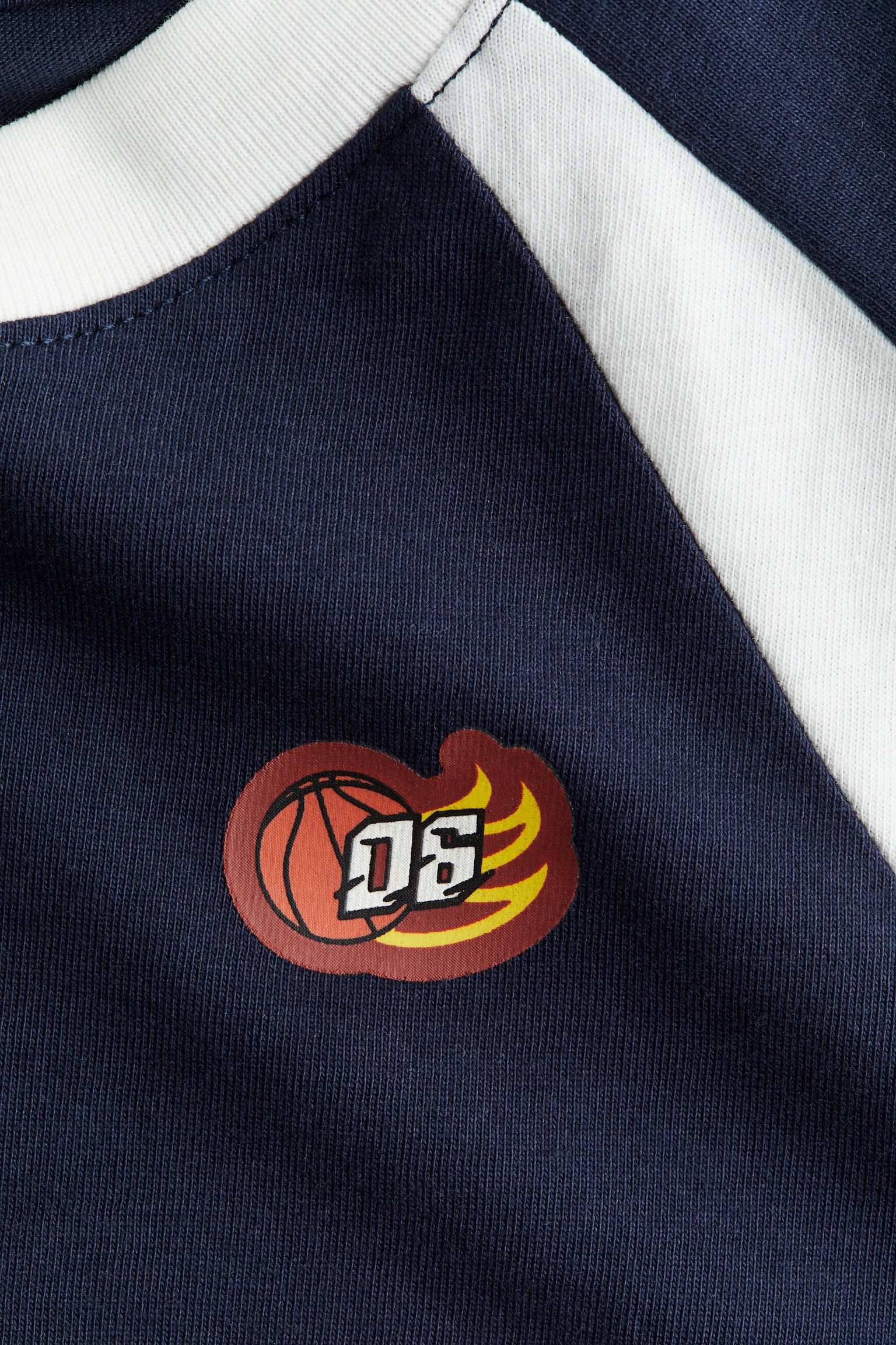 Printed long-sleeved T-shirt - Navy blue/Movement/White/Movement/Light blue/Movement - 5