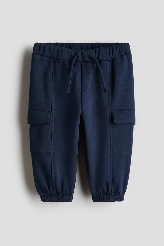 Pantalon jogger en molleton - Bleu marine - 1