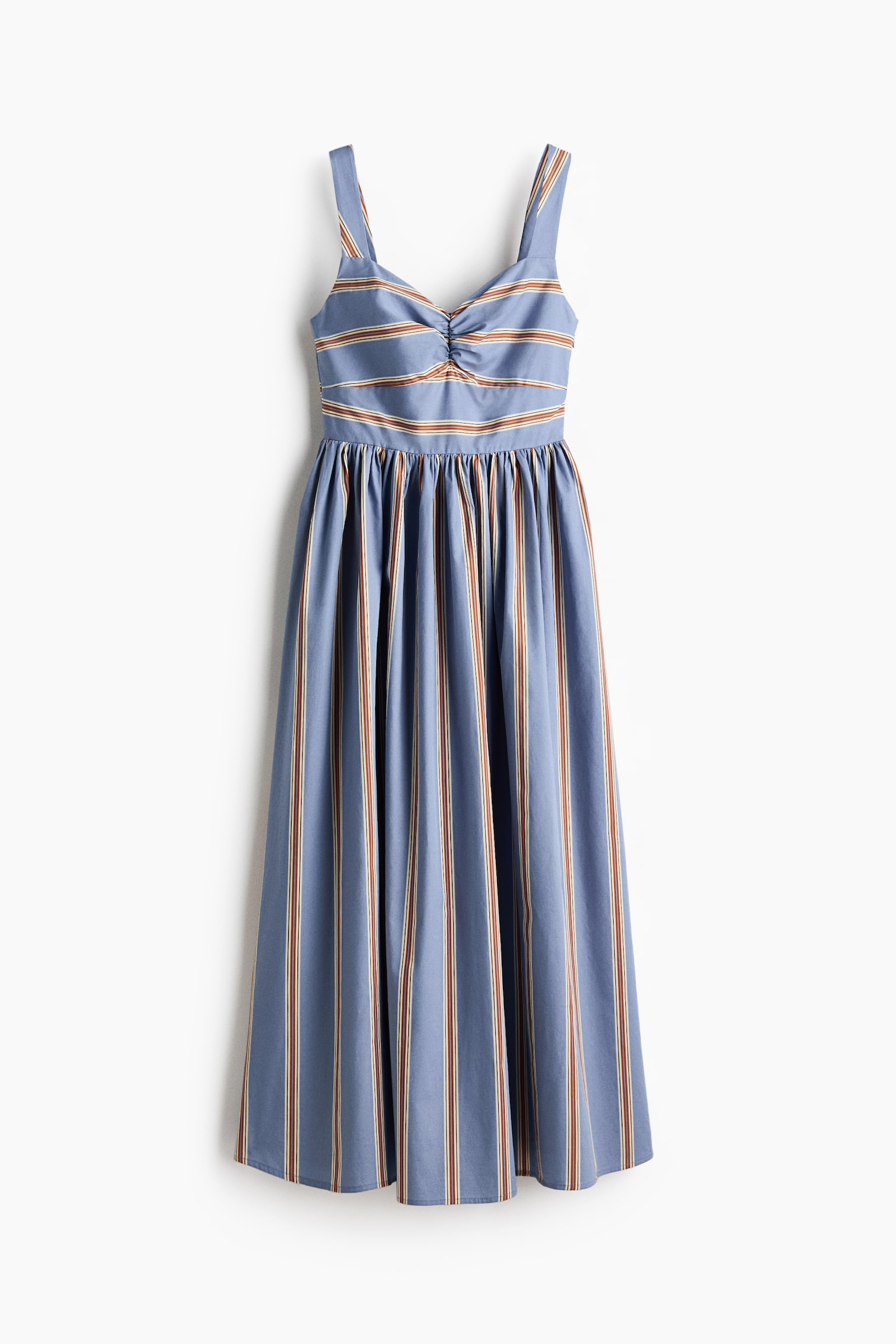 Cotton poplin dress - Blue/Striped/White/Floral/Pink
