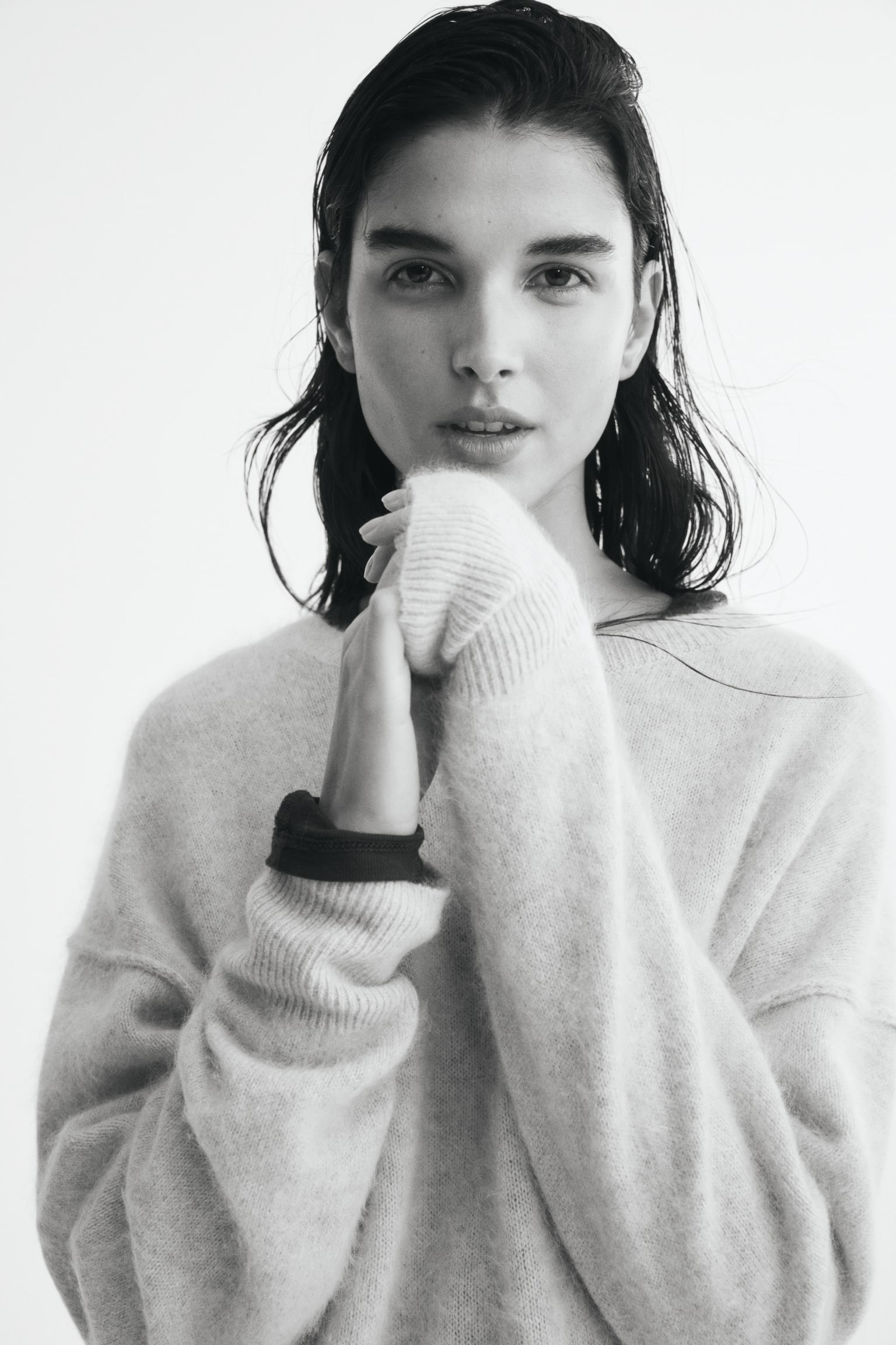 Wool Sweater - Light beige - 1