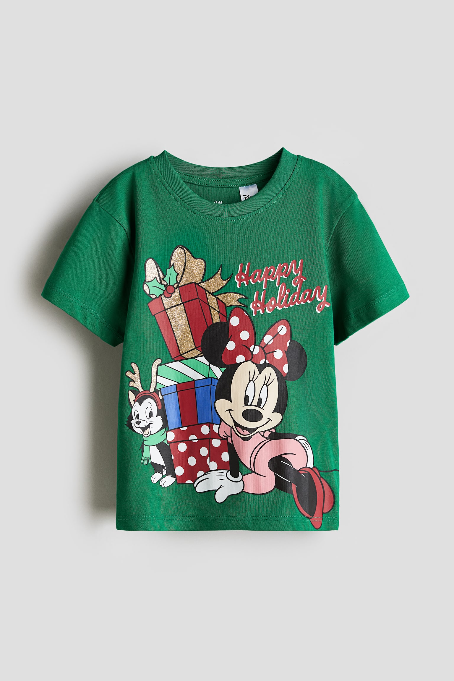 Printed T-shirt - Green/Minnie Mouse/Red/Peanuts/White/Frozen/White/Lilo & Stitch/Pink/SmileyWorld®/White/Hello Kitty/Light pink/Bluey/Red/Minnie Mouse - 1