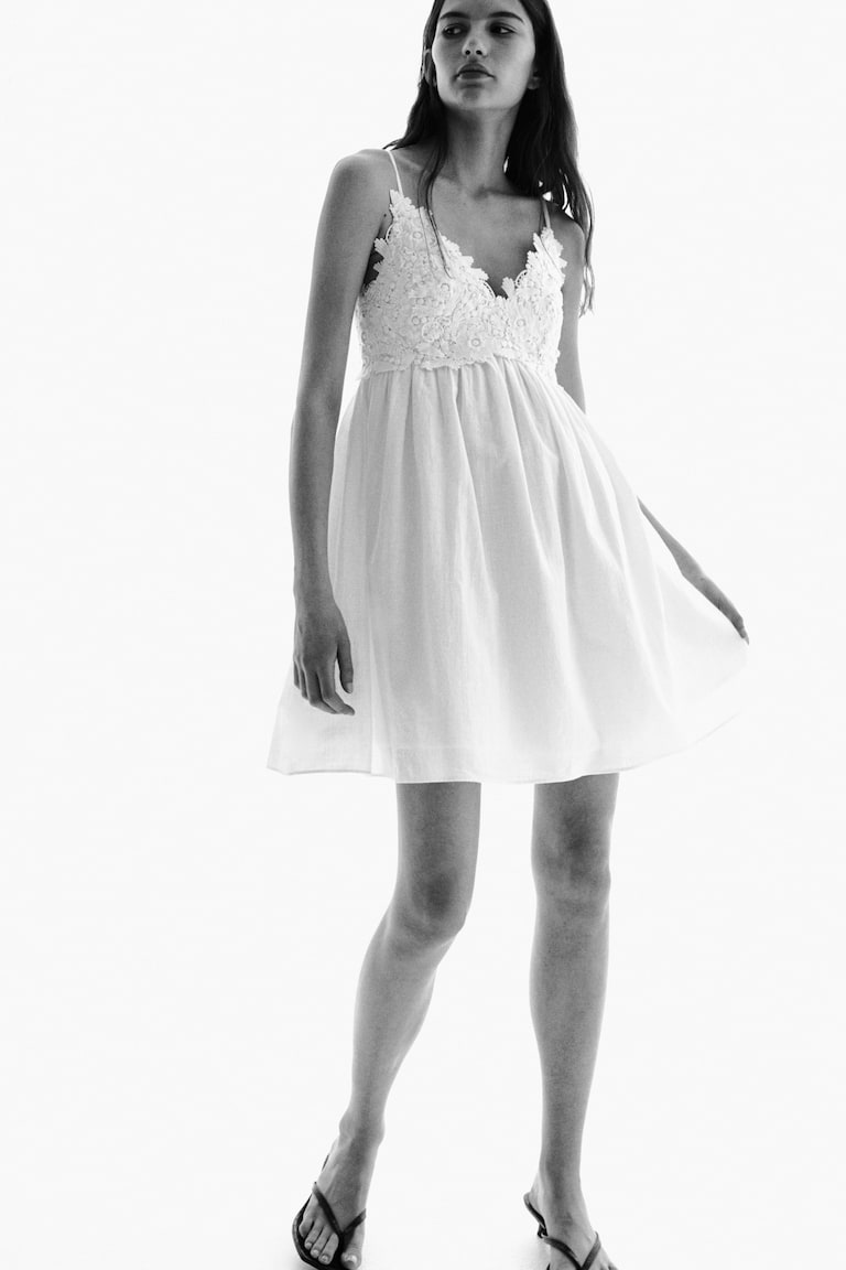 Embroidered-Detail Dress