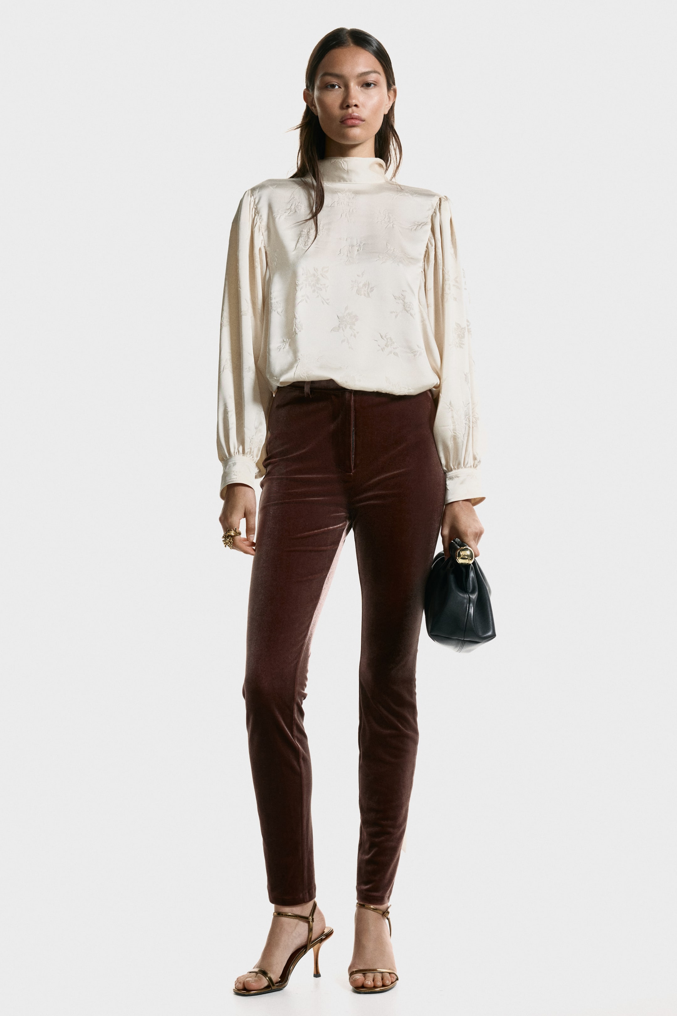 View larger image: Oversized jacquard-weave blouse - Cream | H&M IE 2