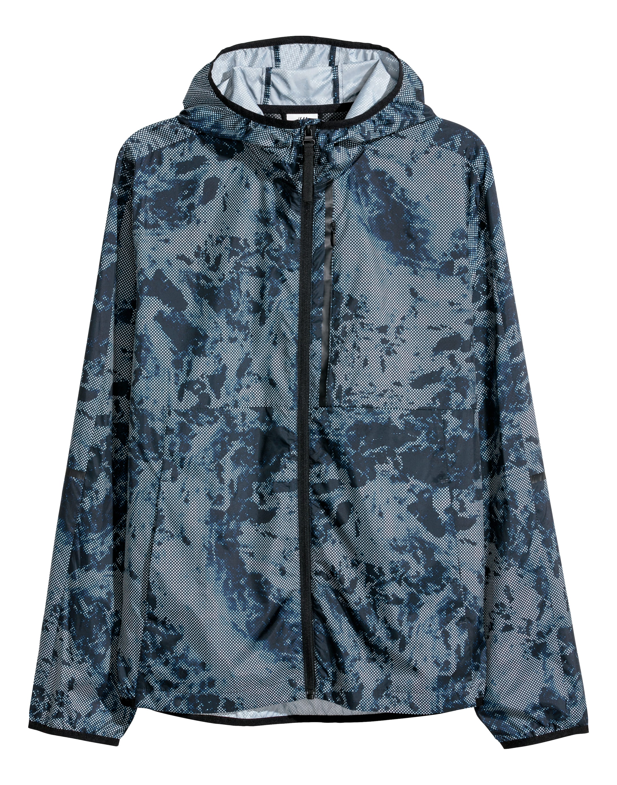 Näytä suurempi kuva: Hupullinen sporttitakki - Tummansininen/Kuviollinen - MIEHET | H&M FI 1