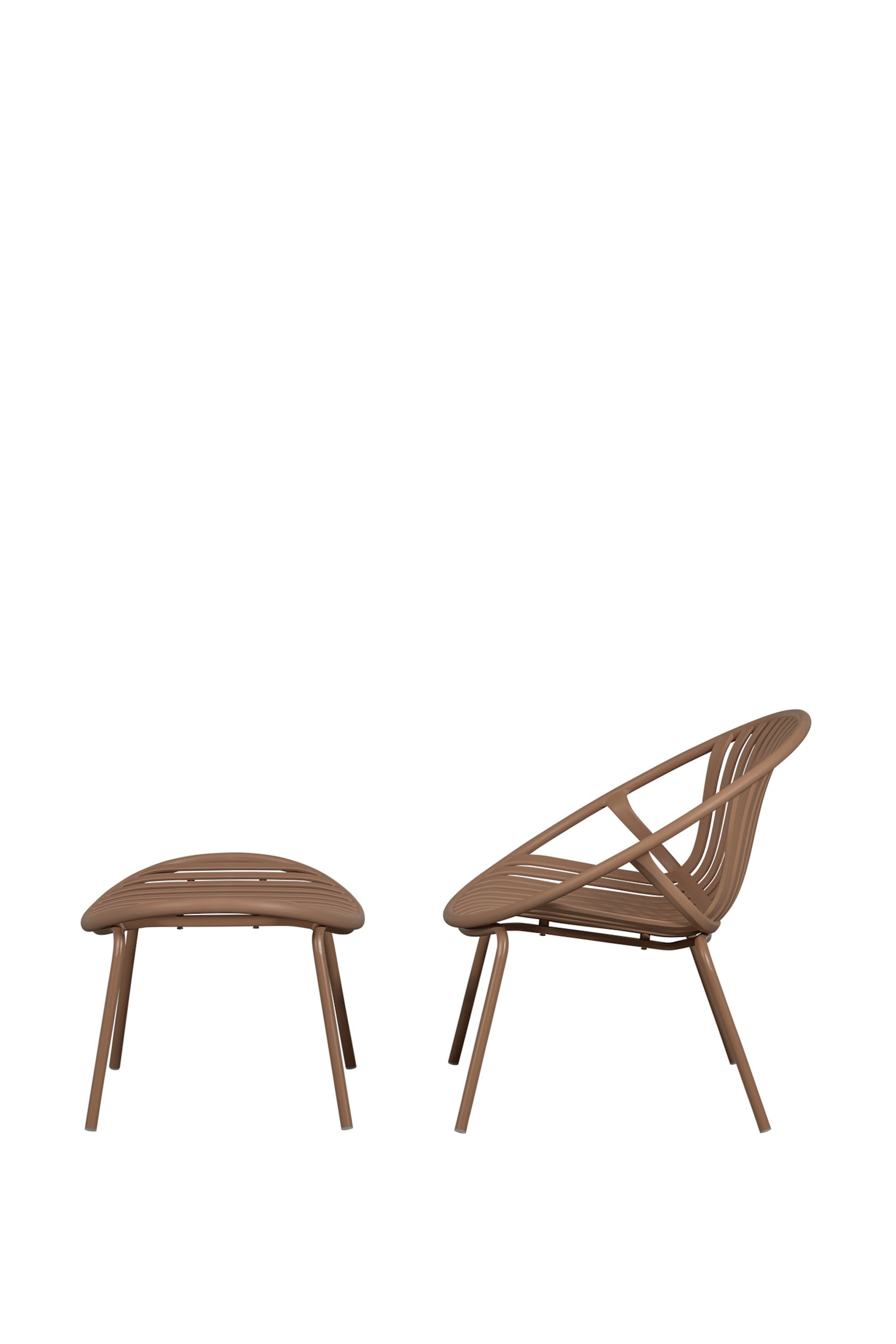 Bruce Gartenstuhl & Hocker - Rosa - 3