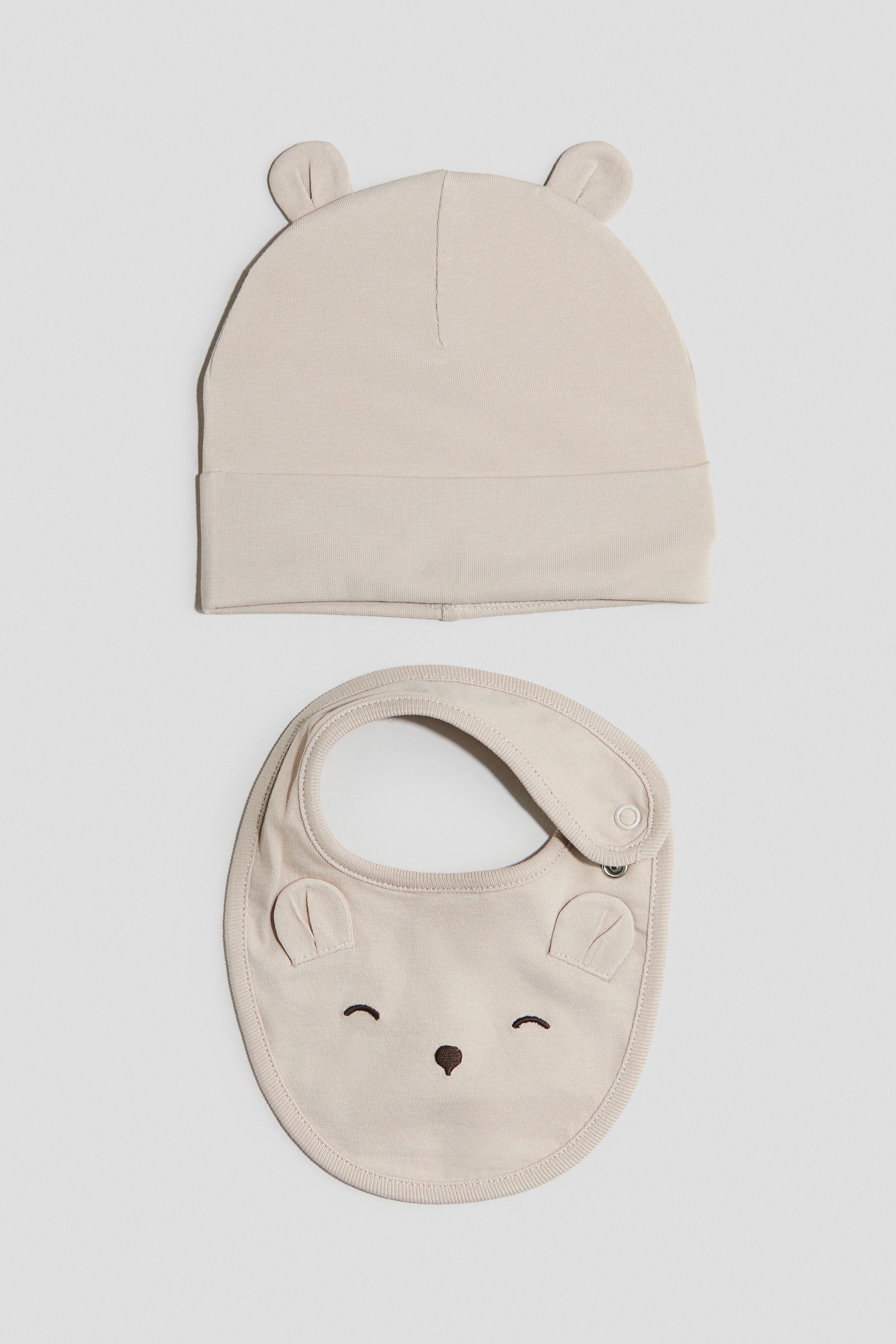 Ensemble 2 pièces bonnet et bavoir