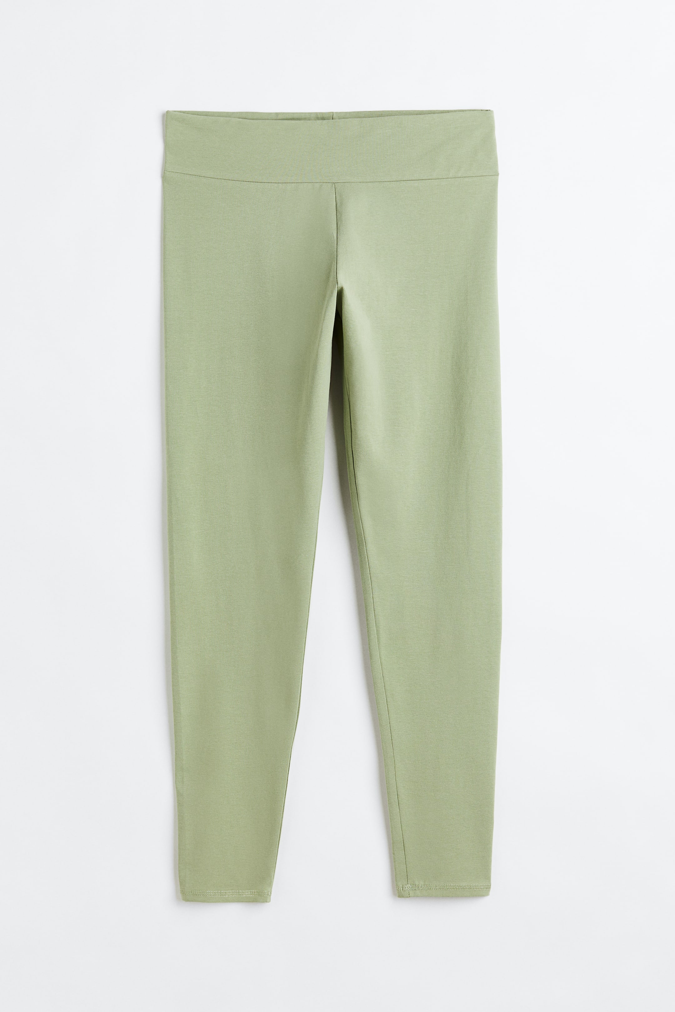 View larger image: H&M+ Cotton jersey leggings - Light khaki green - Ladies | H&M 1