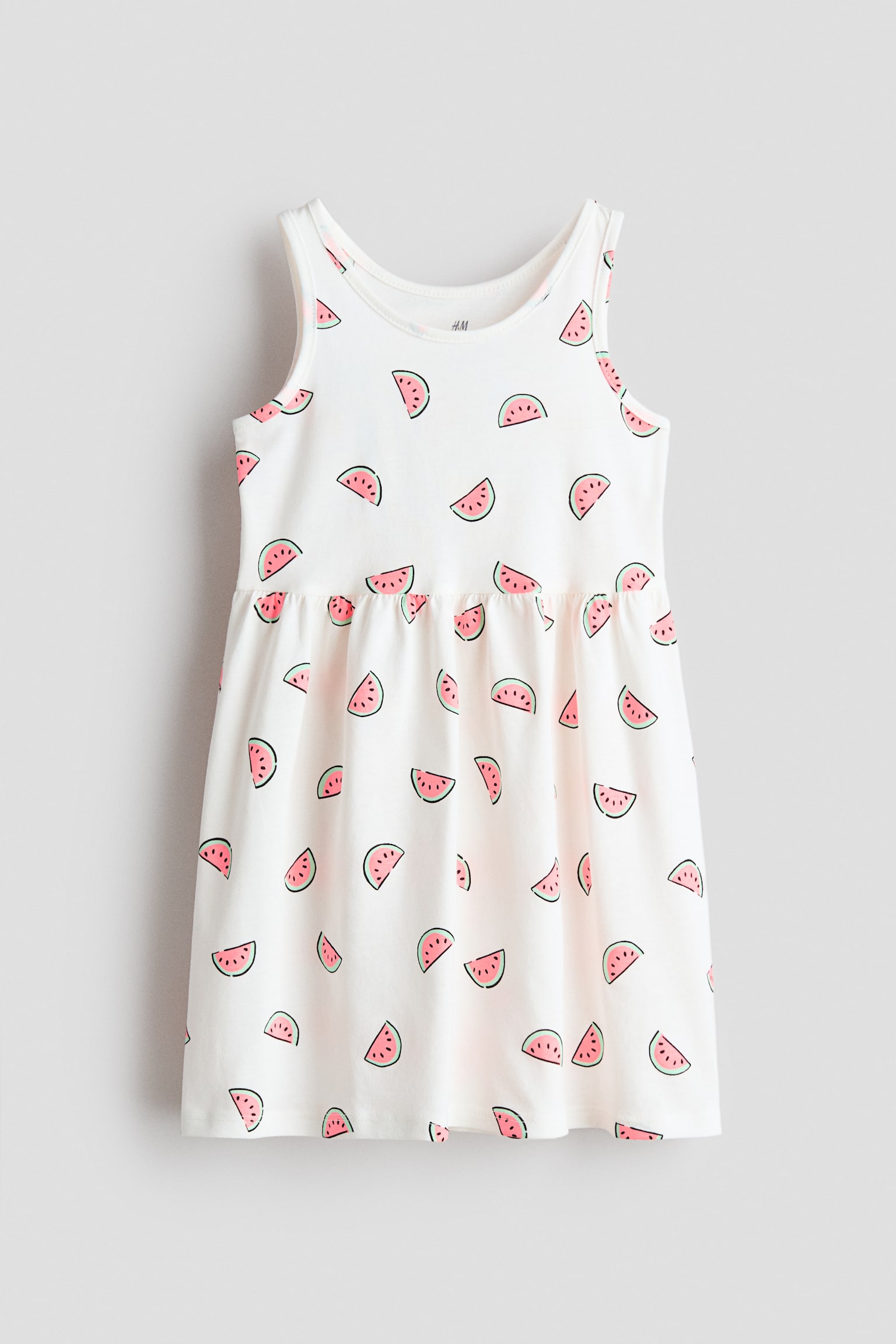 Gemustertes Baumwollkleid - Weiß/Wassermelonen/Hellrosa/Erdbeeren/Hellblau/Gestreift/Hellblau/Schleifen/Hellblau/Schmetterlinge/Hellrosa/Schleifen/Yellow/Lemons/Rosa/Ananasse
