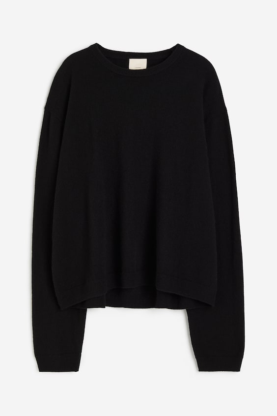 Fine-knit cashmere jumper - Black - Ladies | H&M GB