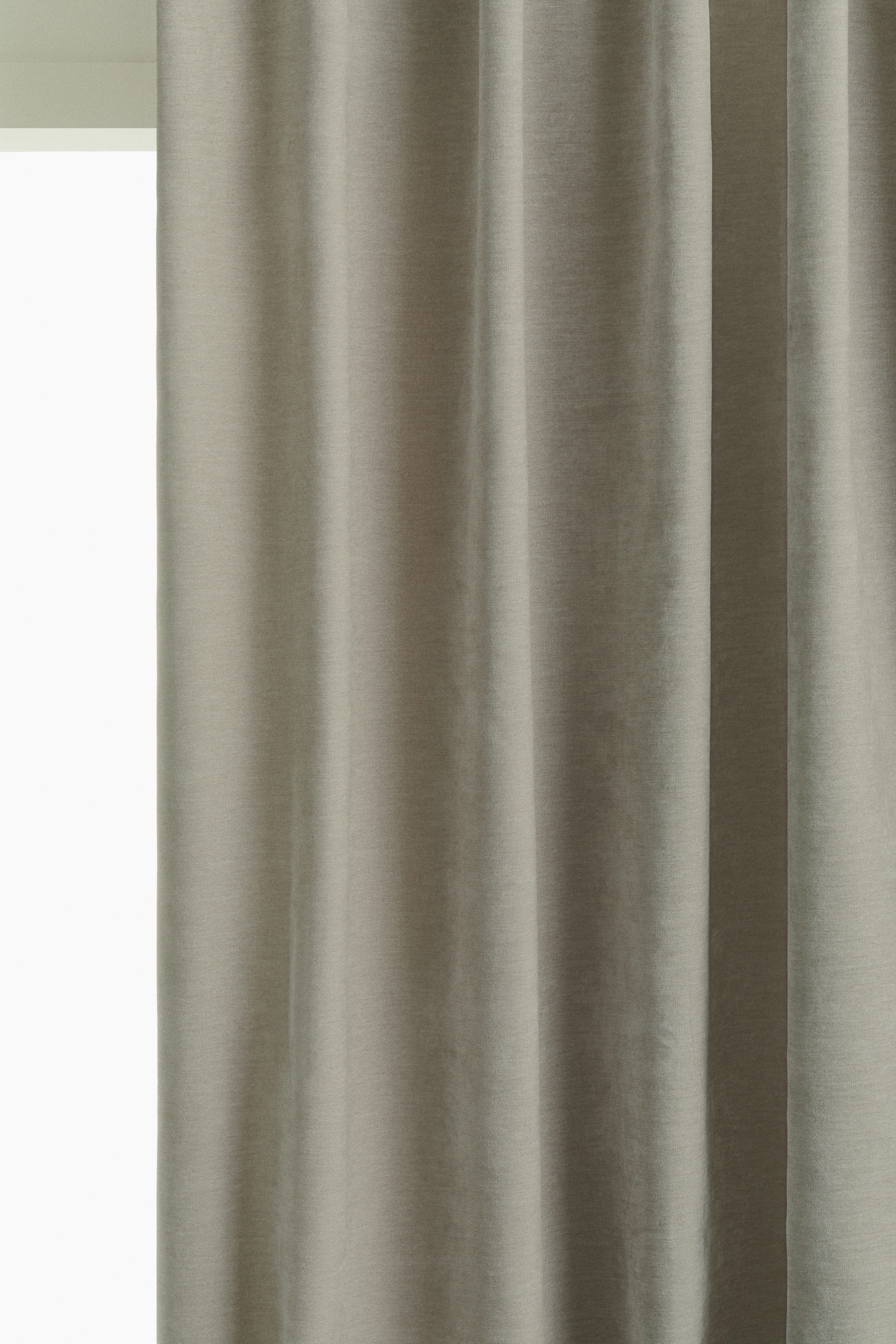 H&M Home  - 2-pack chenille curtain lengths - Khaki green - size: 140x250
