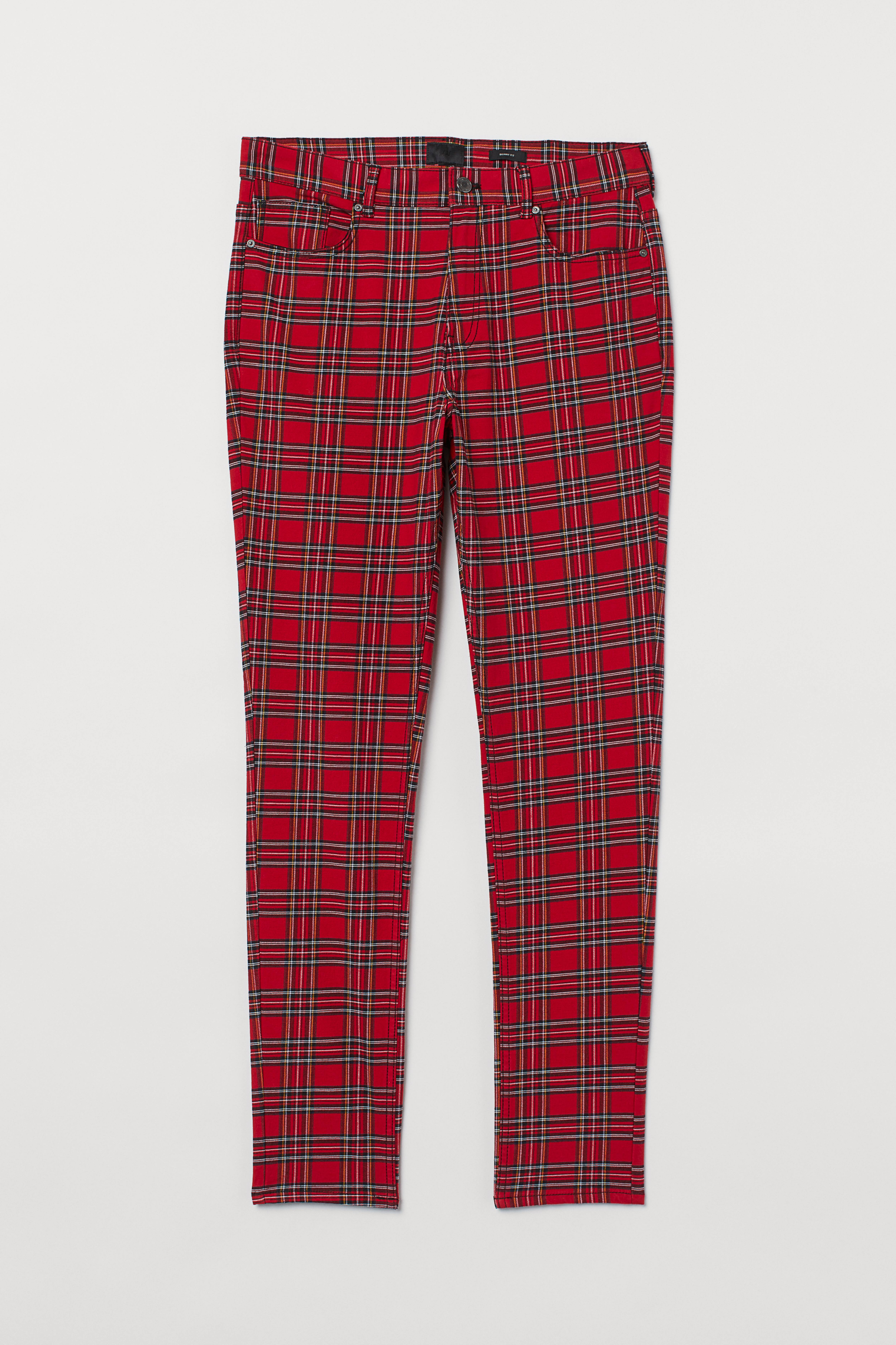 H and m checkered pants best sale