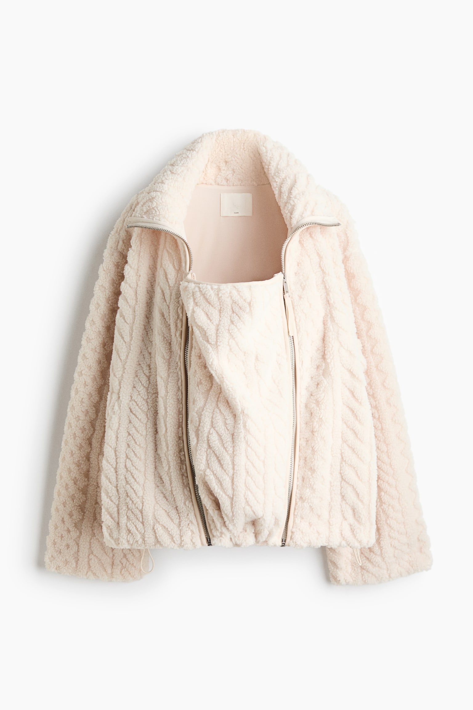 Женская куртка H&M Mama Before & After Babywearing Fleece, цвет: Кремовый — фото 6