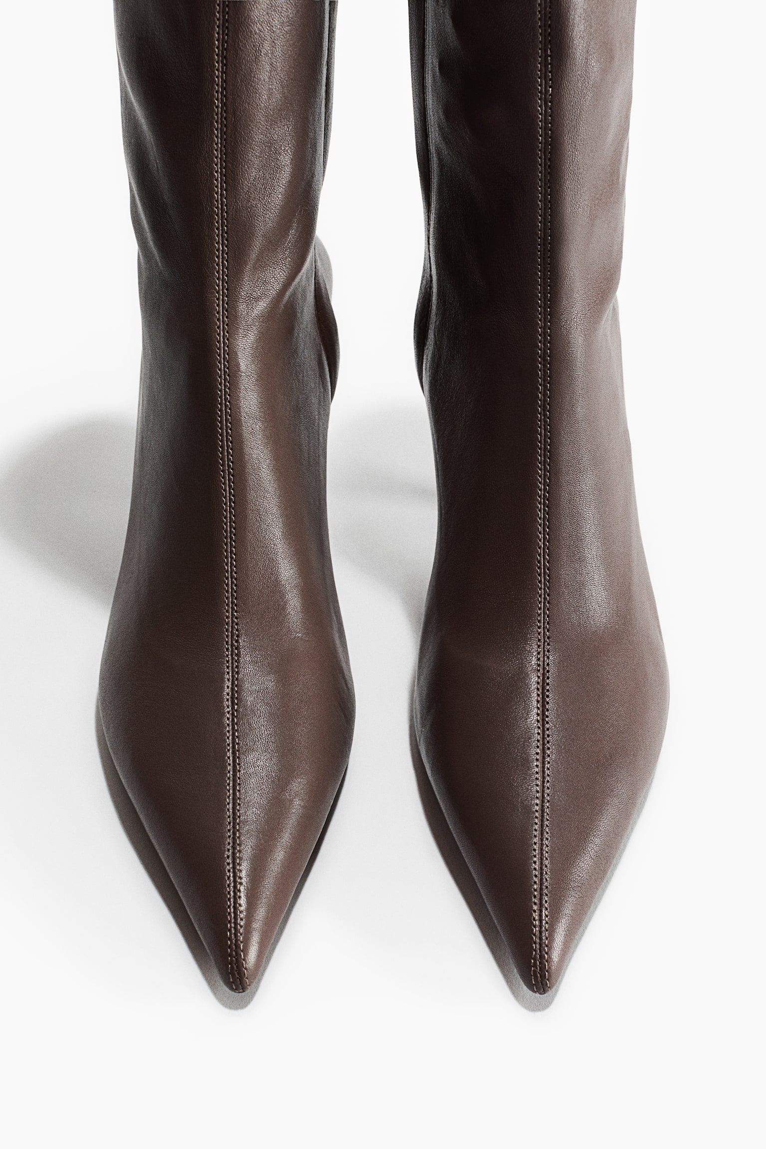 Leather sock boots - Dark mole/Black/Burgundy - 2