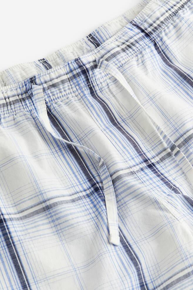 Relaxed Fit Pyjama bottoms - Light blue/Checked/Dark grey/Checked/Dark green/Pinstriped - 3