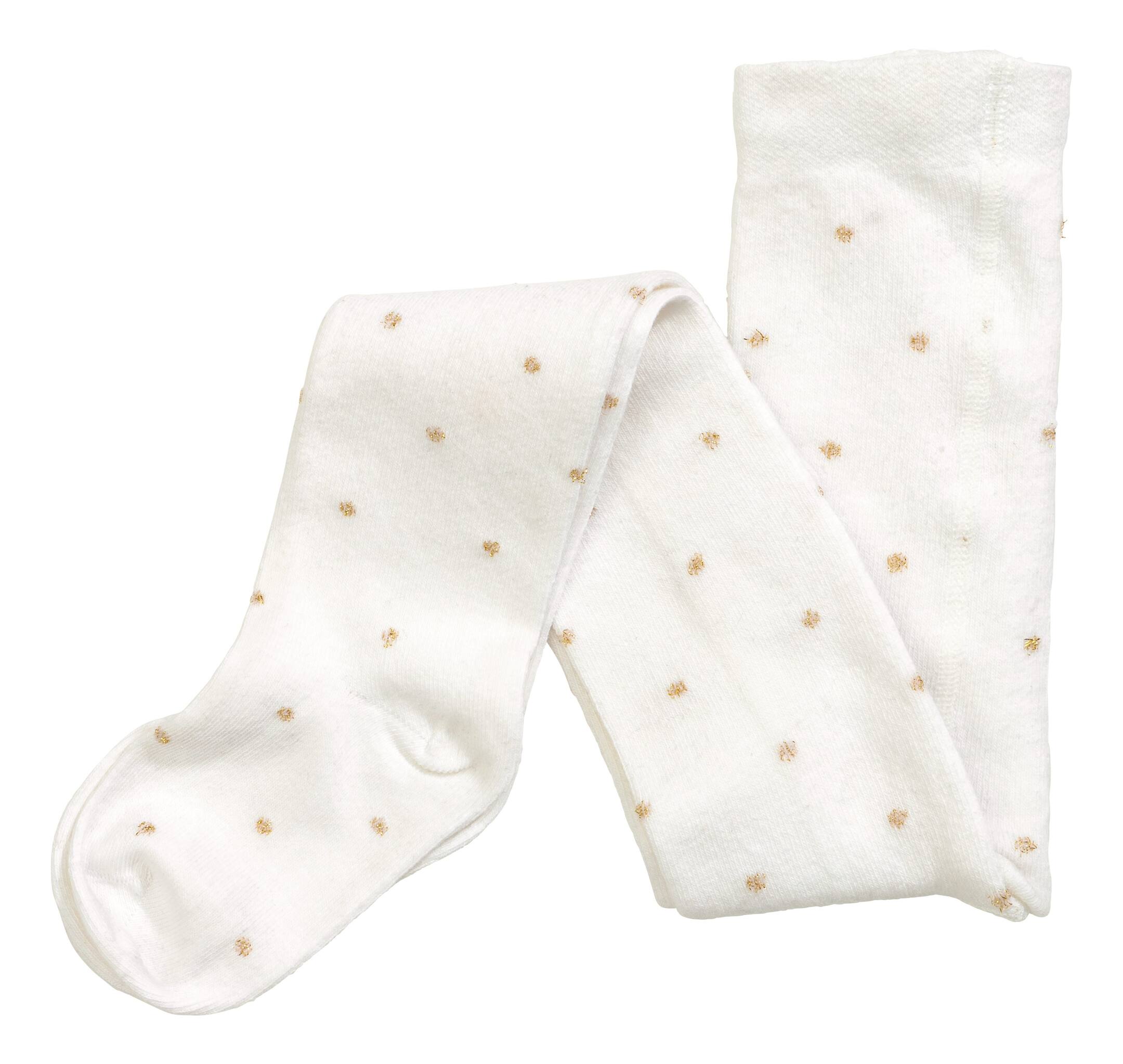 View larger image: 2-pack Fine-knit Tights - Natural white/dotted - Kids | H&M CA 1