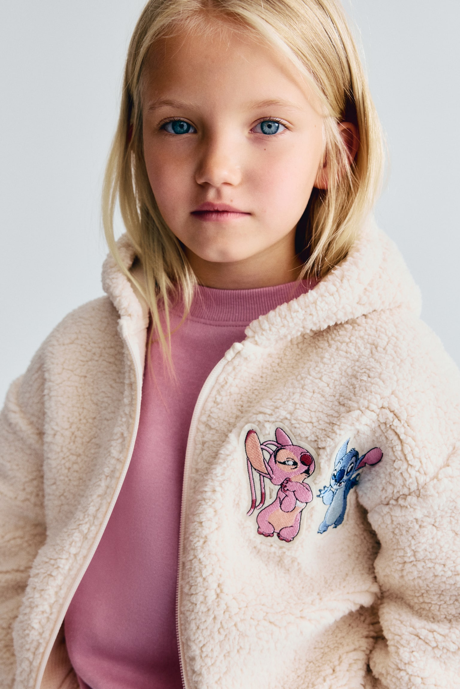 Детская куртка H&M Hooded Teddy Fleece, цвет: Бежевый — фото 3