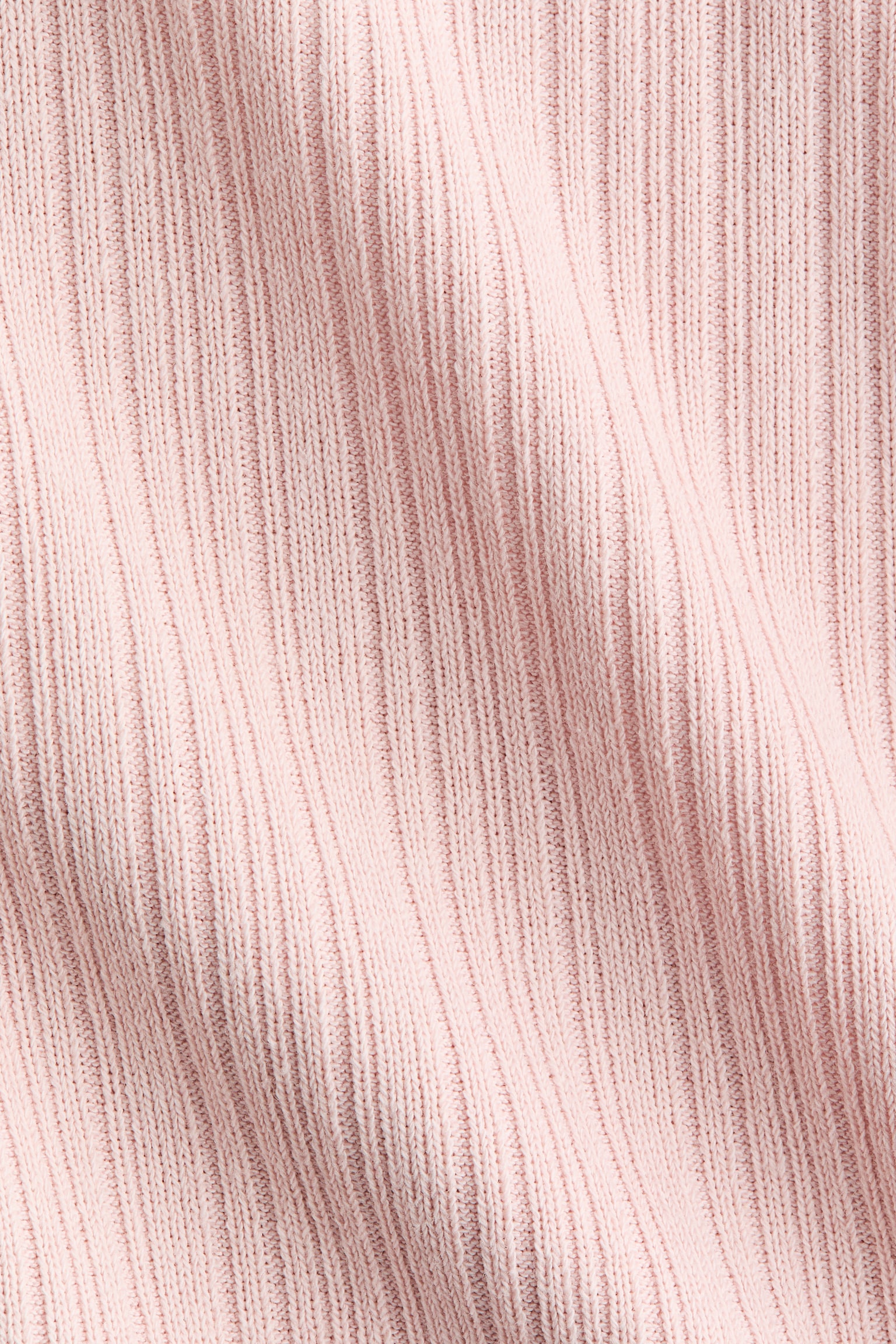 Long rib-knit top - Light pink - 2