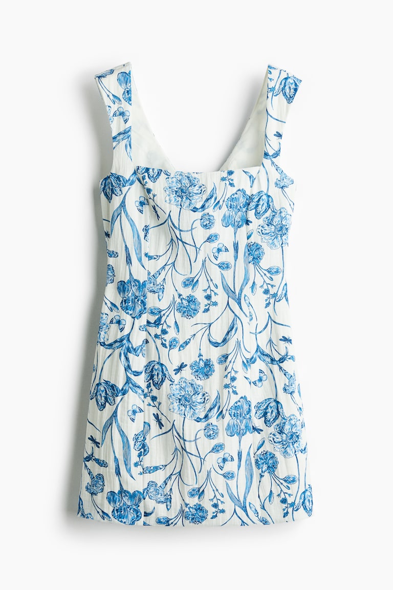 h&m blue print dress Zapakasa Women Dusty Blue Plus Size Illusion Neck Mother of the Bride Dress  Half Sleeves A Line Long Wedding Guest Dress with Appliques main image 1