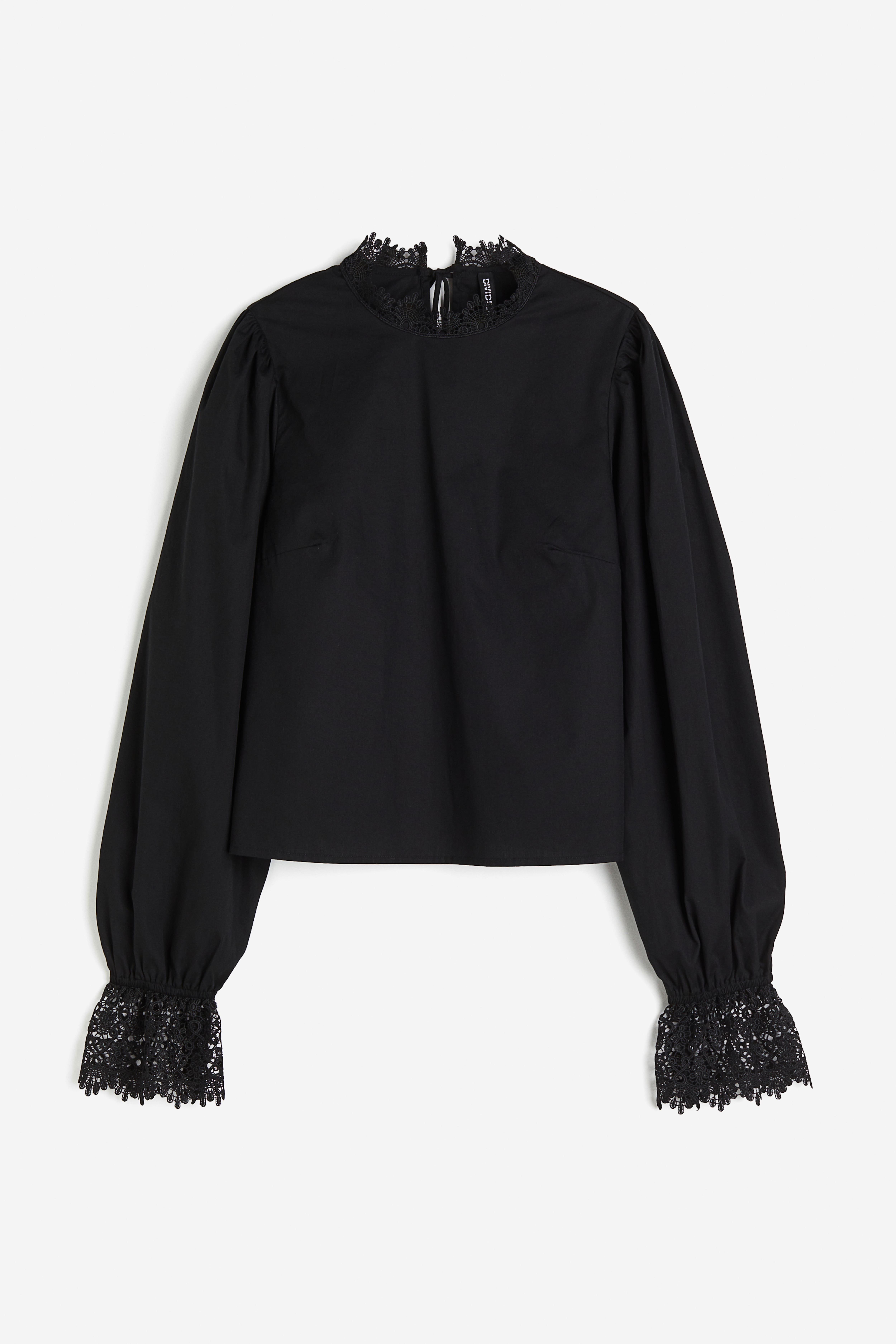 H&m black lace top best sale