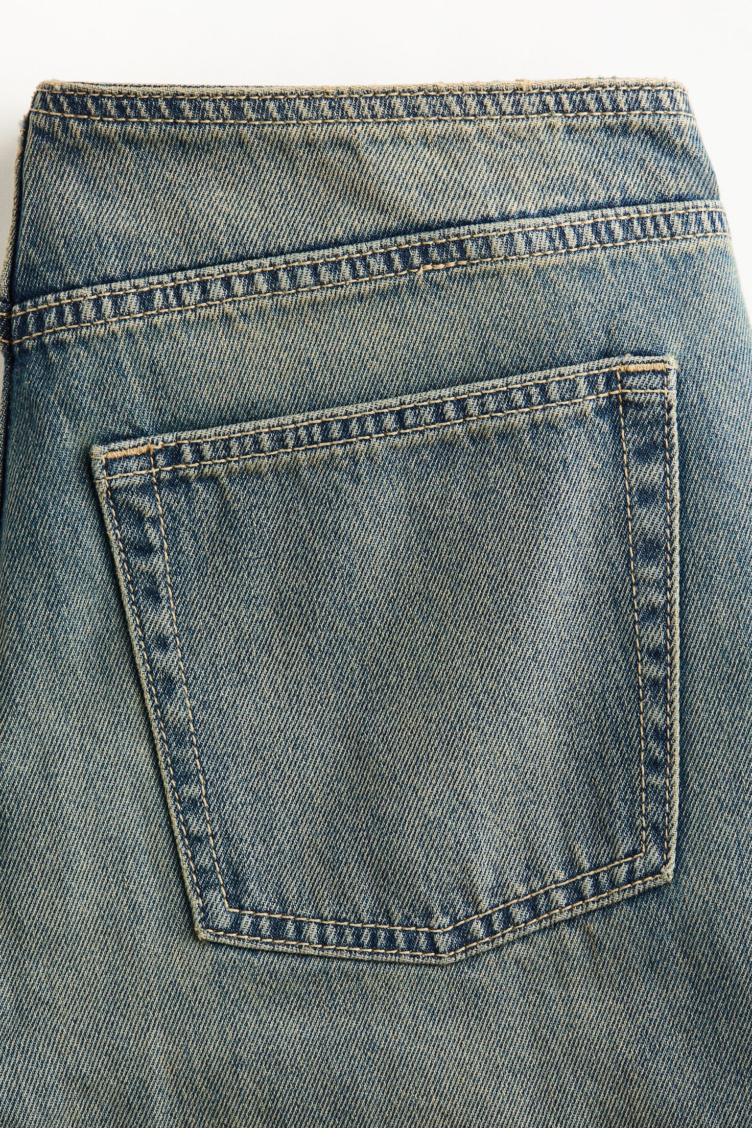 Baggy Low Jeans - Azul denim/Rosa pálido - 4