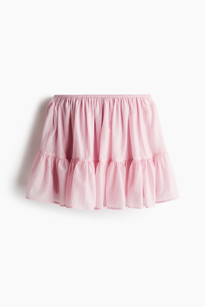 Flounced mini skirt - Light pink/Cream/Floral/White/Floral/White/Light denim blue/Grey - 1