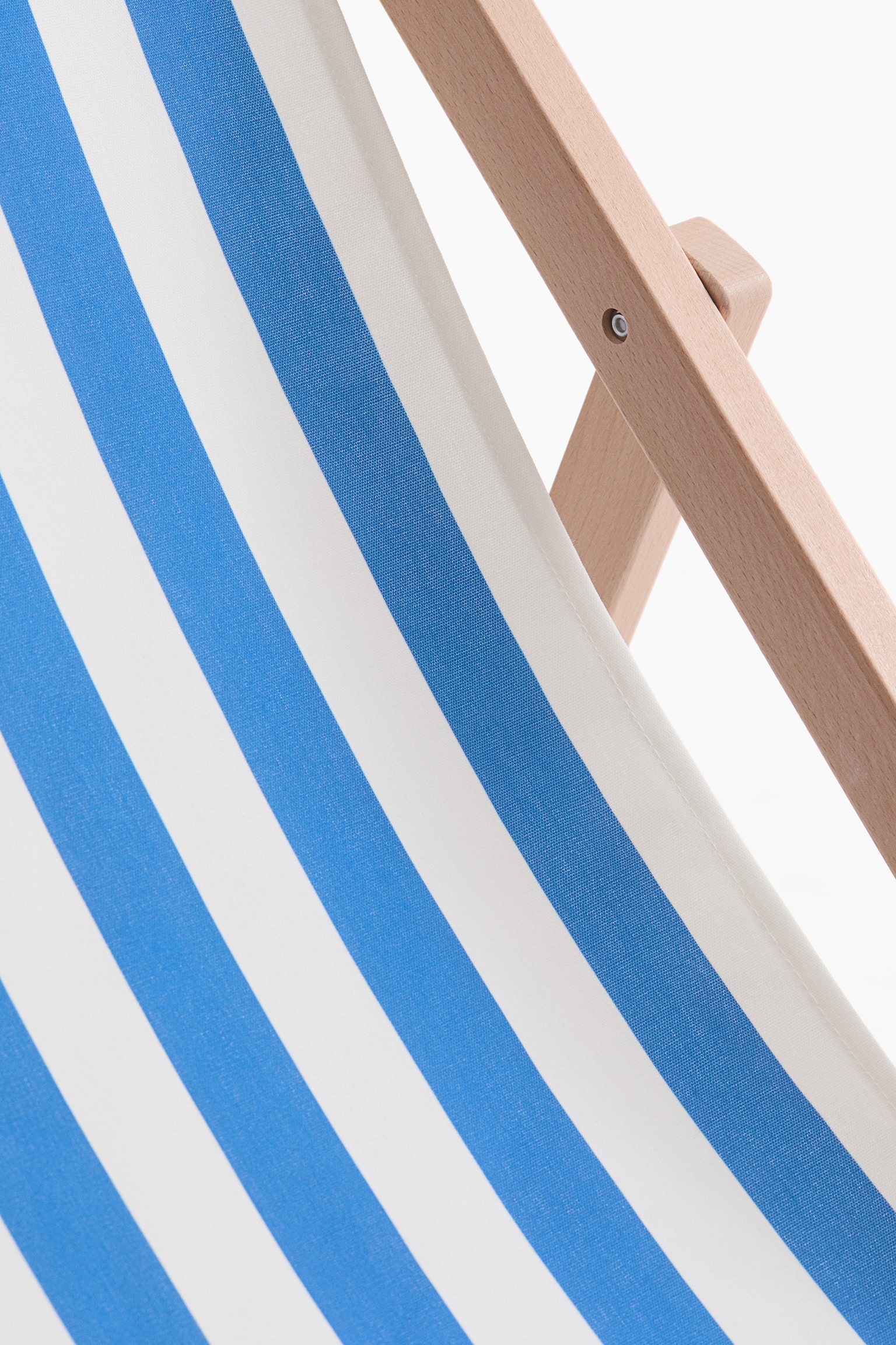 Transat en bois-Bleu/rayé - 4