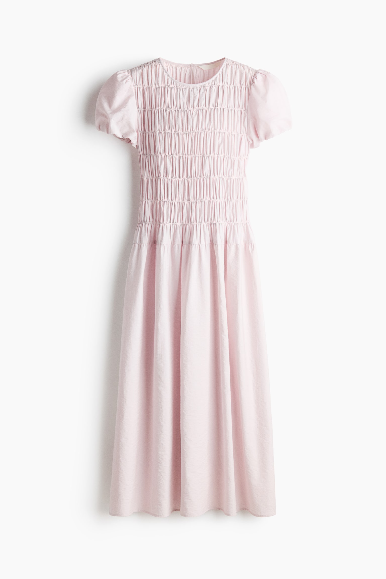 Smocked-Bodice Dress - Pale pink/Black - 1