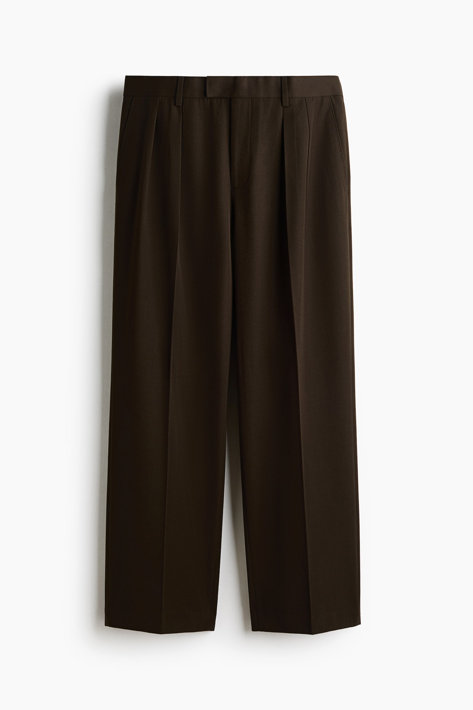 Loose-Fit Suit Pants - Dark khaki green/Brown/Dark brown - 1