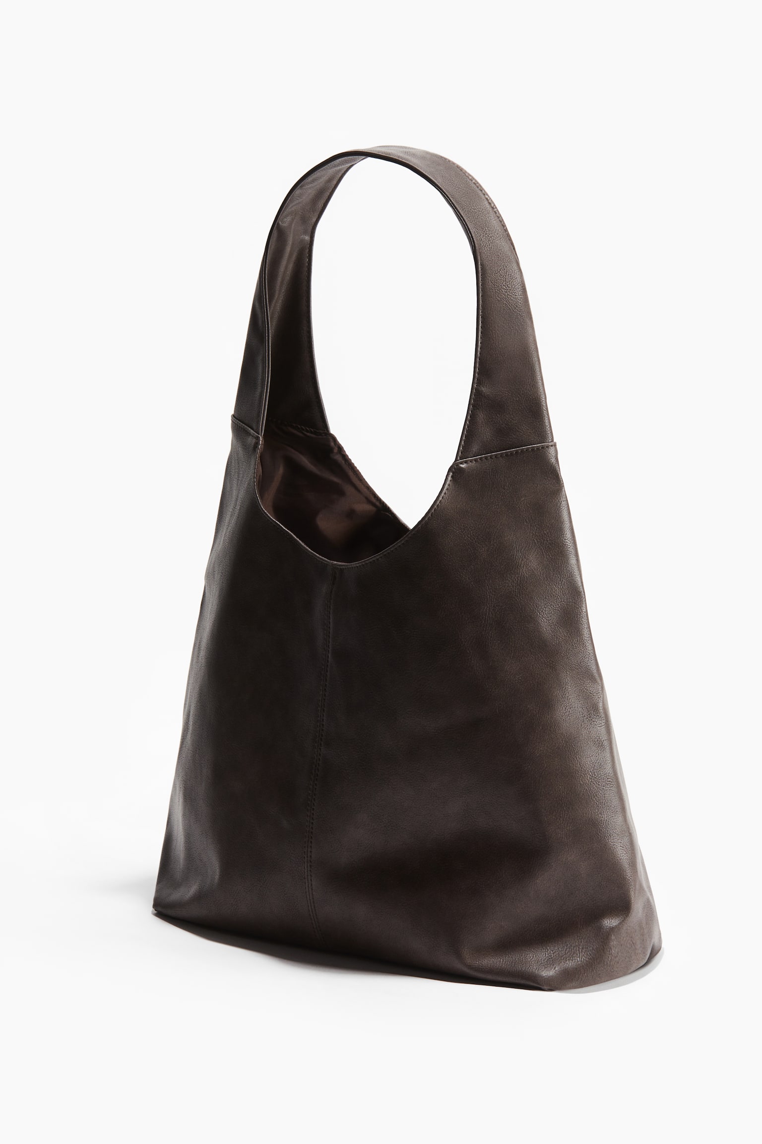 Coated shoulder bag - Dark brown/Black - 4