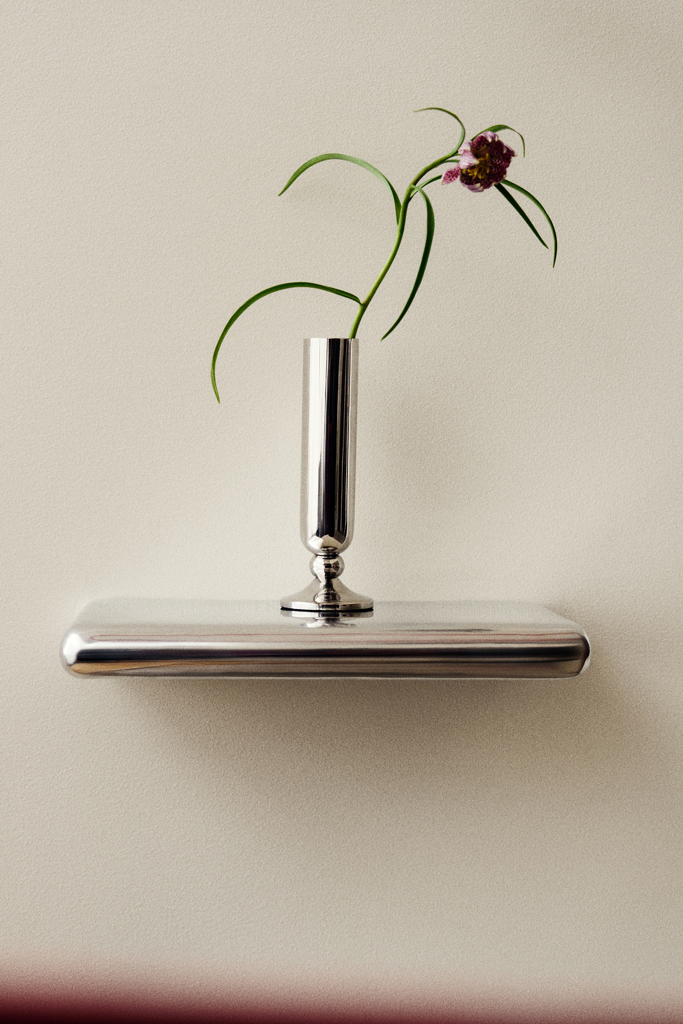 Estante flotante de metal - Plateado