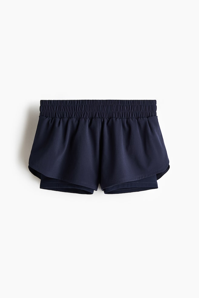 Running shorts with DryMove™ - Navy blue/Bright blue/Black/Light pink - 1