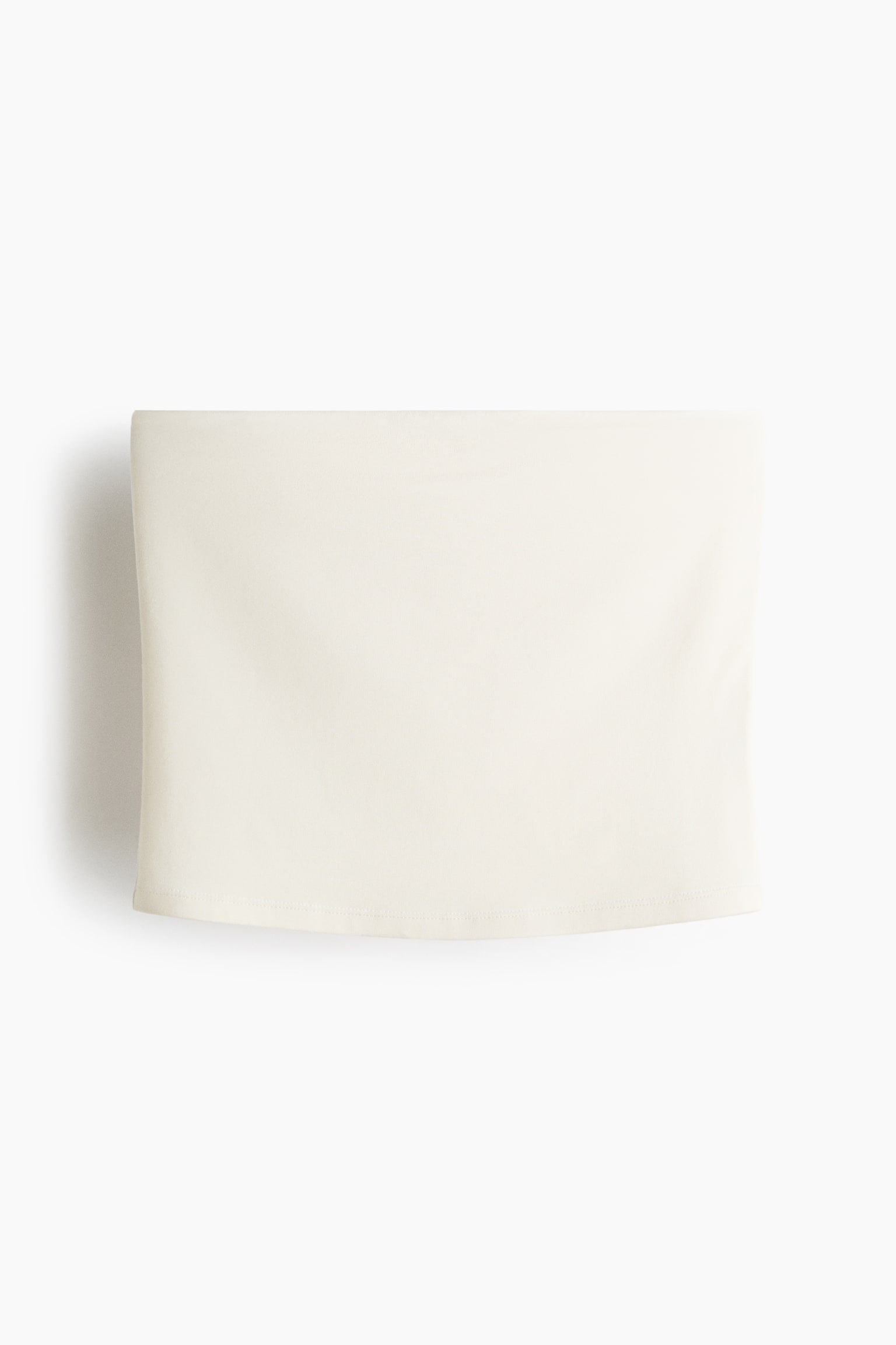 Cotton Bandeau Top - Cream/Black/Light brown