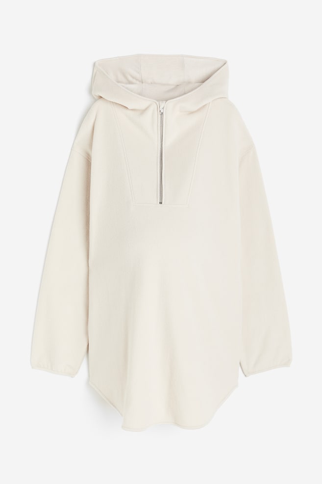 MAMA Oversized fleece hoodie - Natural white - 2