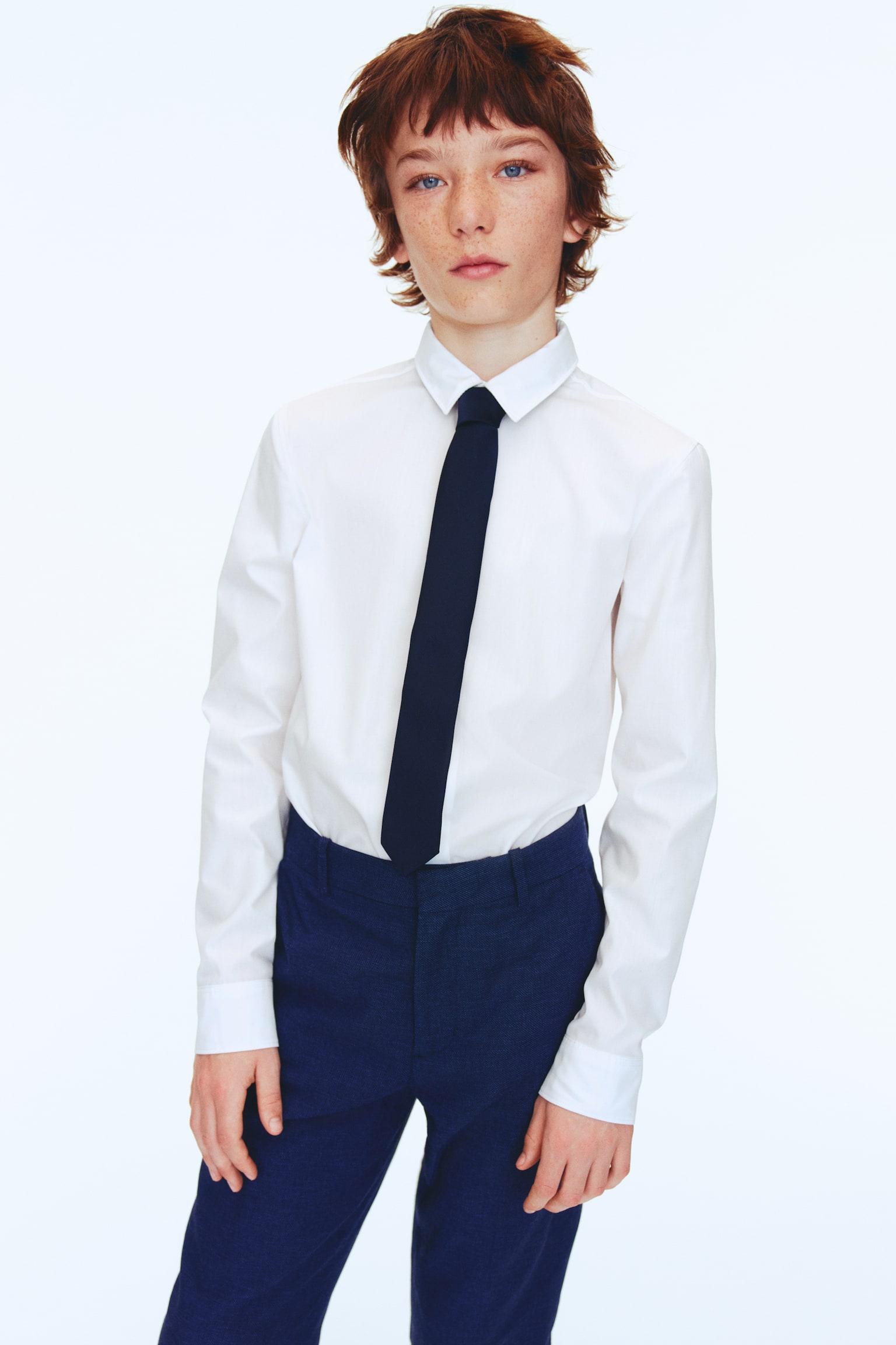 Сорочка Easy-iron - Білий/Світло-блакитний - 3