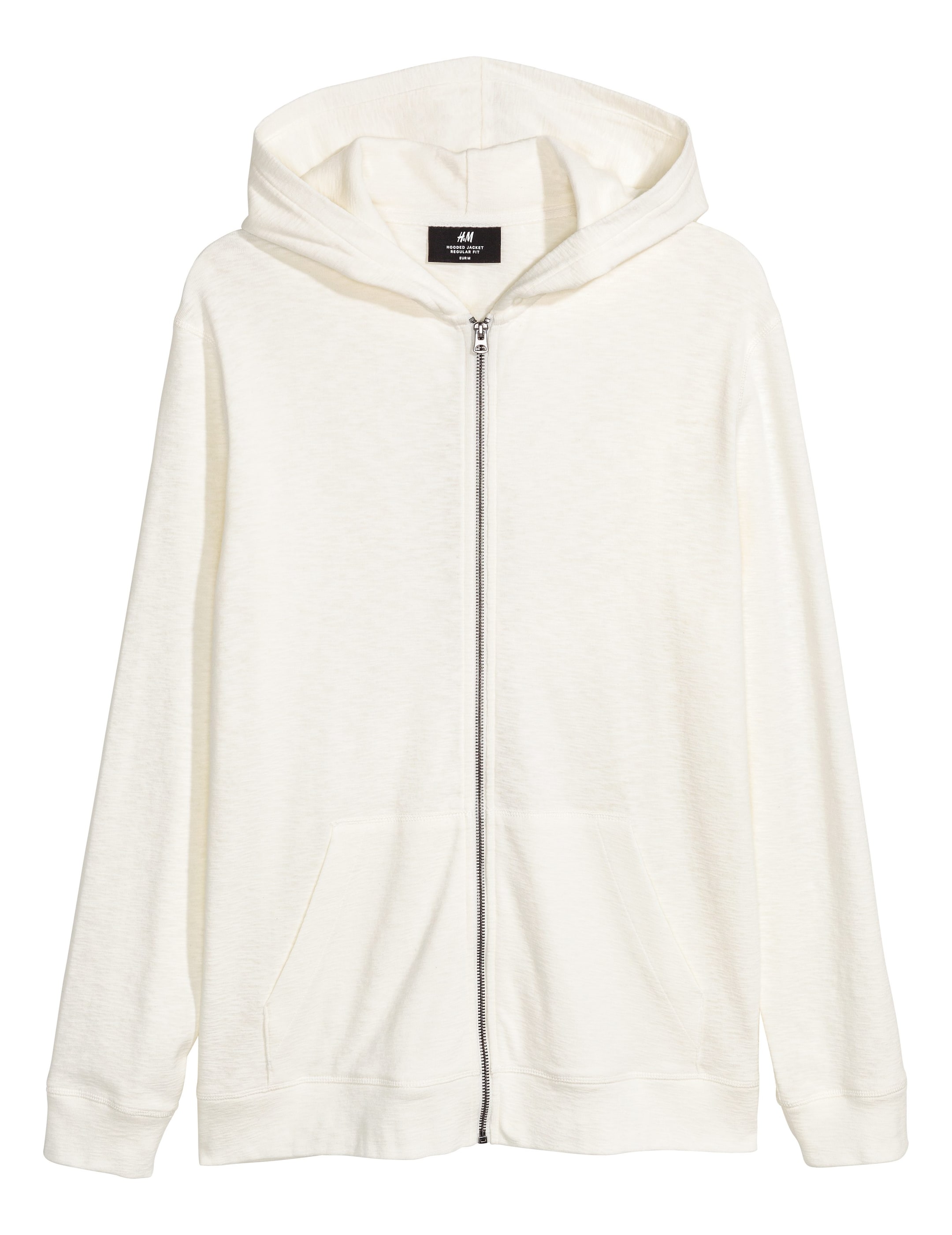 View larger image: Slub Jersey Hooded Jacket - White - Men | H&M CA 1