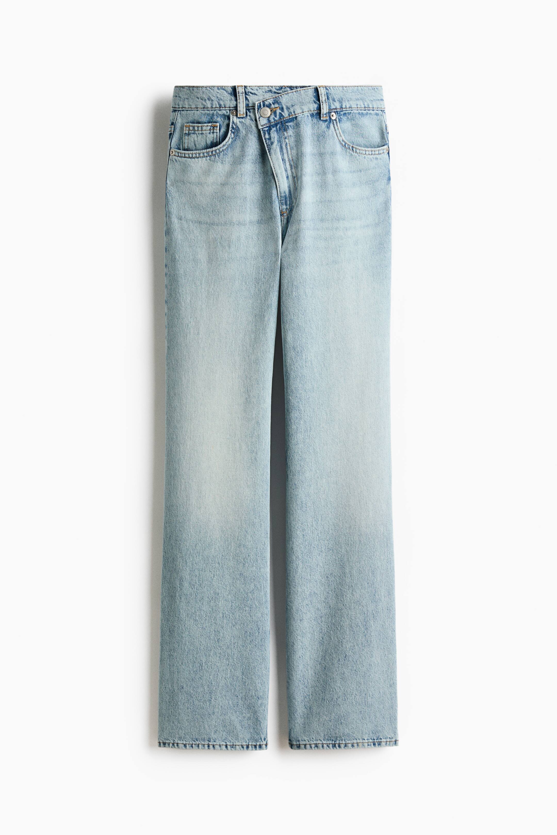 Büyük resmi görüntüle: Straight Leg High Waist Jeans - Light denim blue - KADIN | H&M TR 1