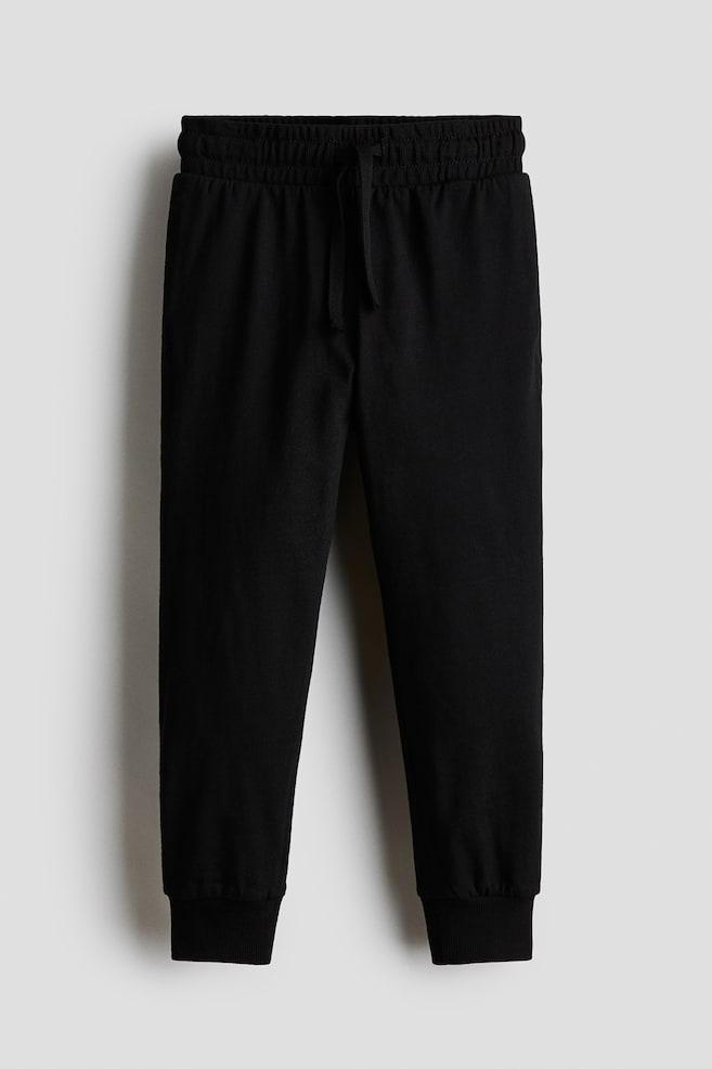 Cotton joggers - Black/Navy blue/Light grey marl - 1