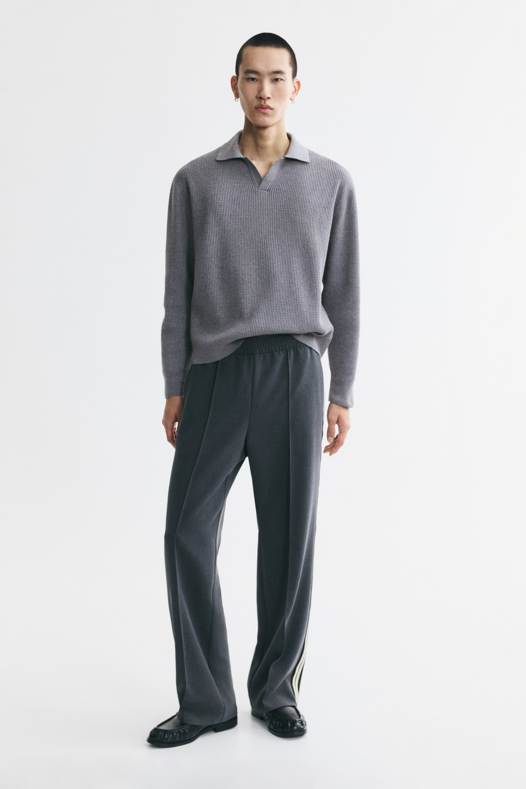 Relaxed-Fit Knit Polo Shirt